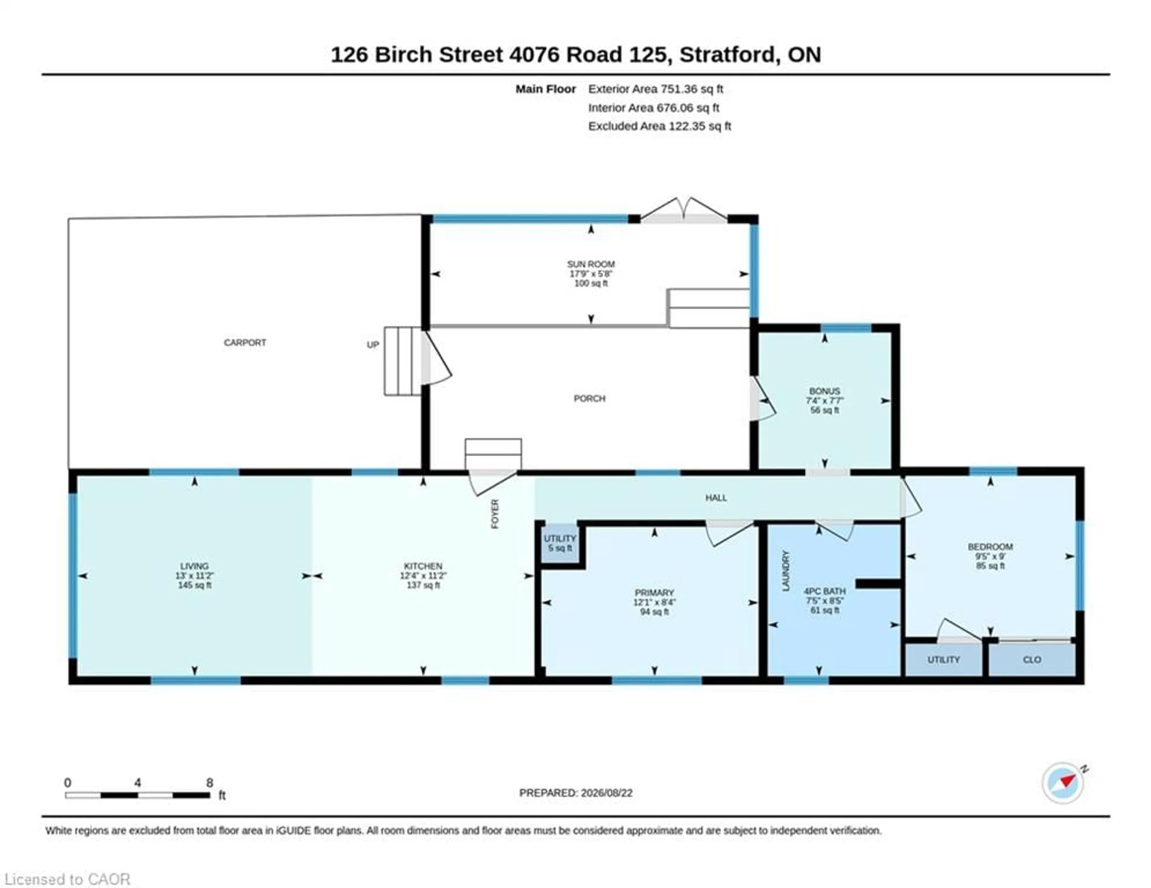 Floor plan for 164 Birch Street, Crystal Lake Ontario N5A 6S6
