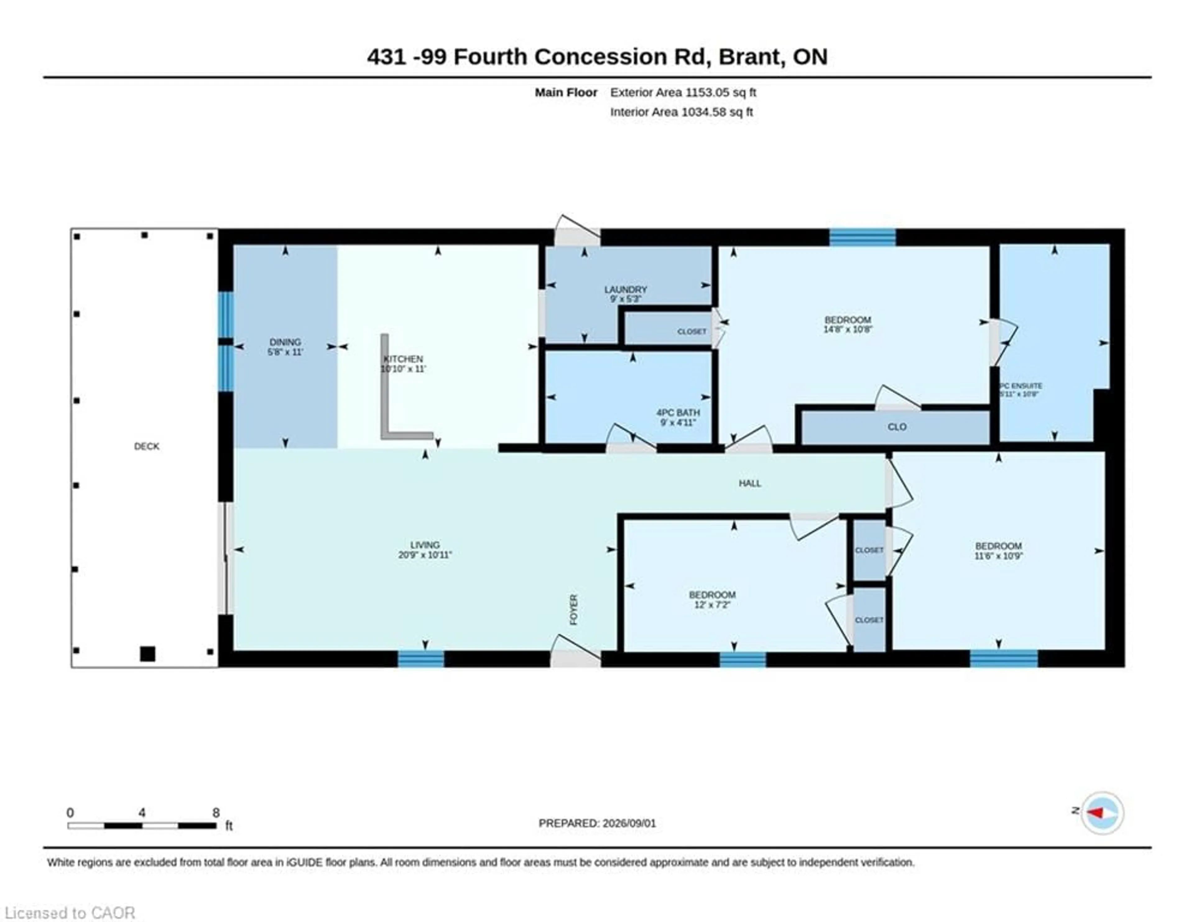 Floor plan for 99 Fourth Concession Rd #431, Burford Ontario N0E 1A0