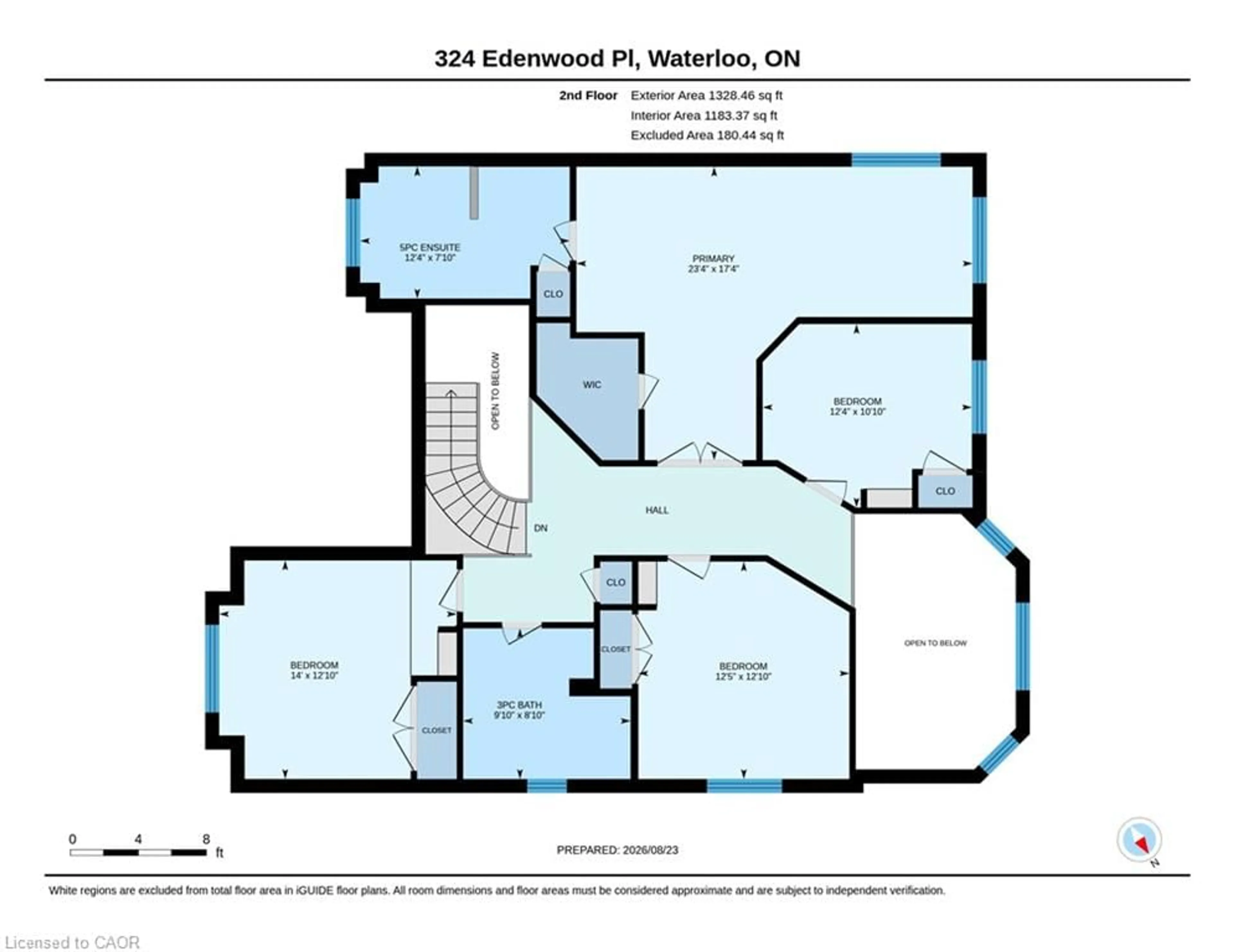 Floor plan for 324 Edenwood Pl, Waterloo Ontario N2T 2S2