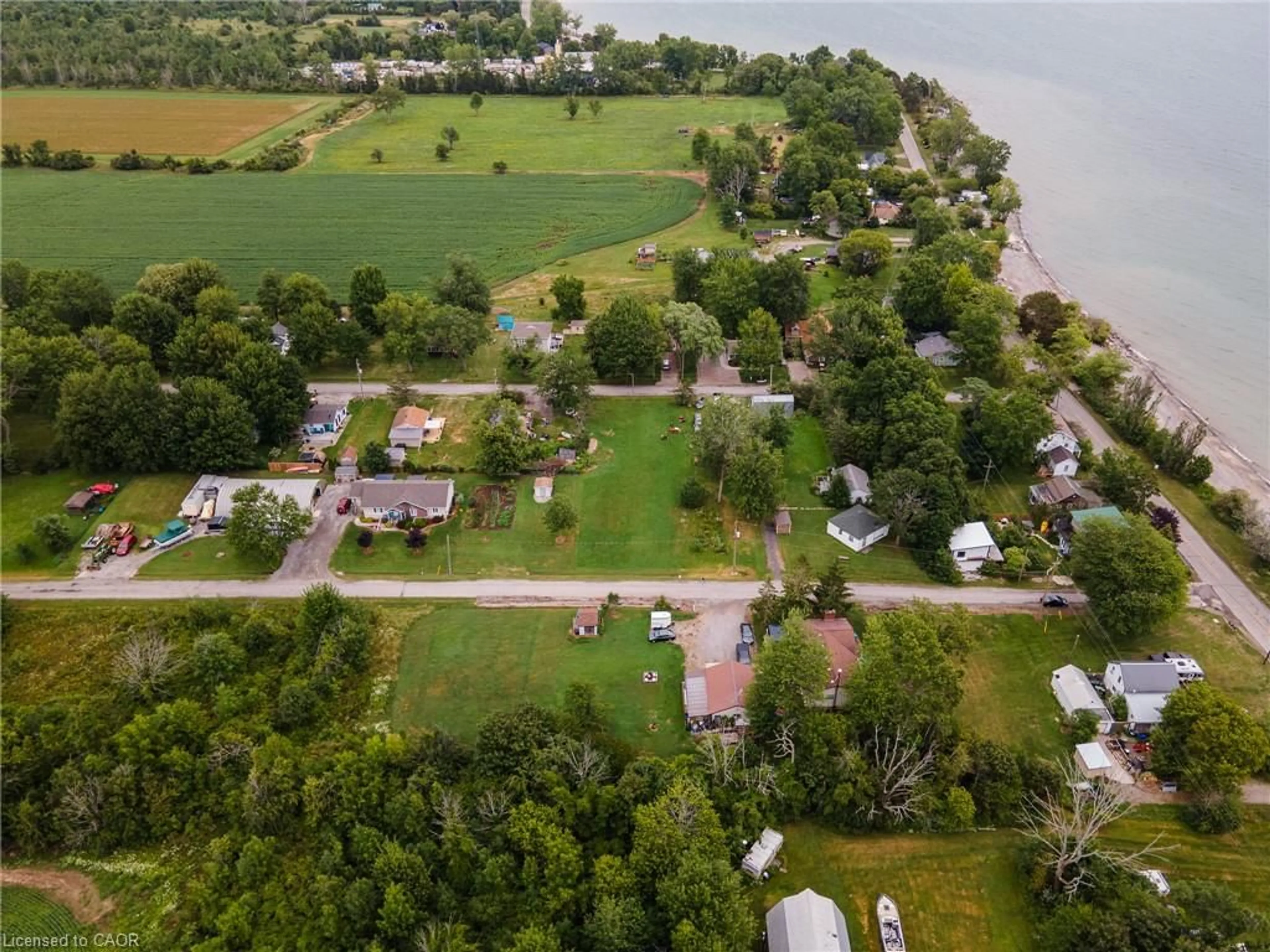 A pic from outside/outdoor area/front of a property/back of a property/a pic from drone, water/lake/river/ocean view for 12 Canada Rd, Dunnville Ontario N0A 1K0