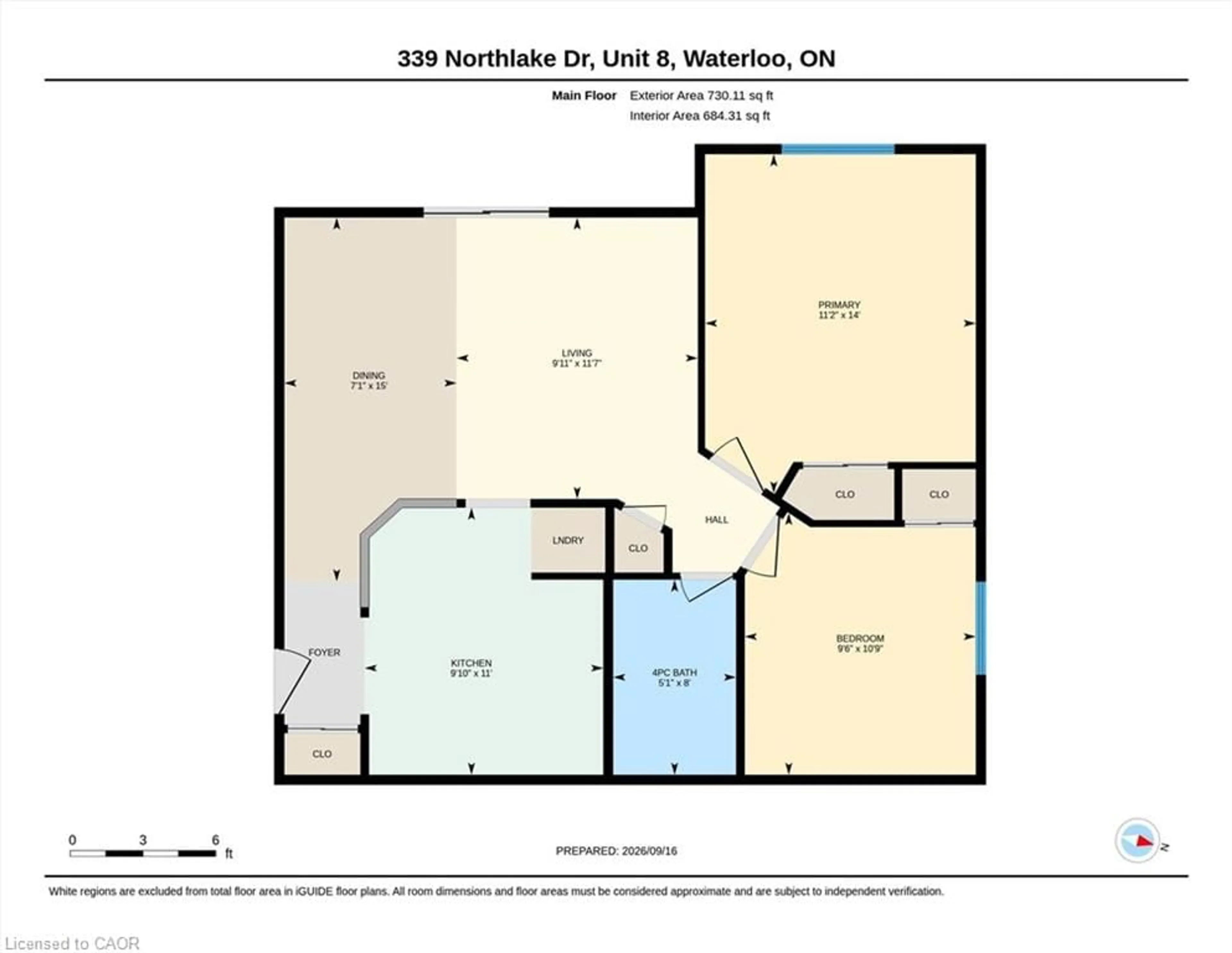 Floor plan for 339 Northlake Dr #8, Waterloo Ontario N2V 1Z1