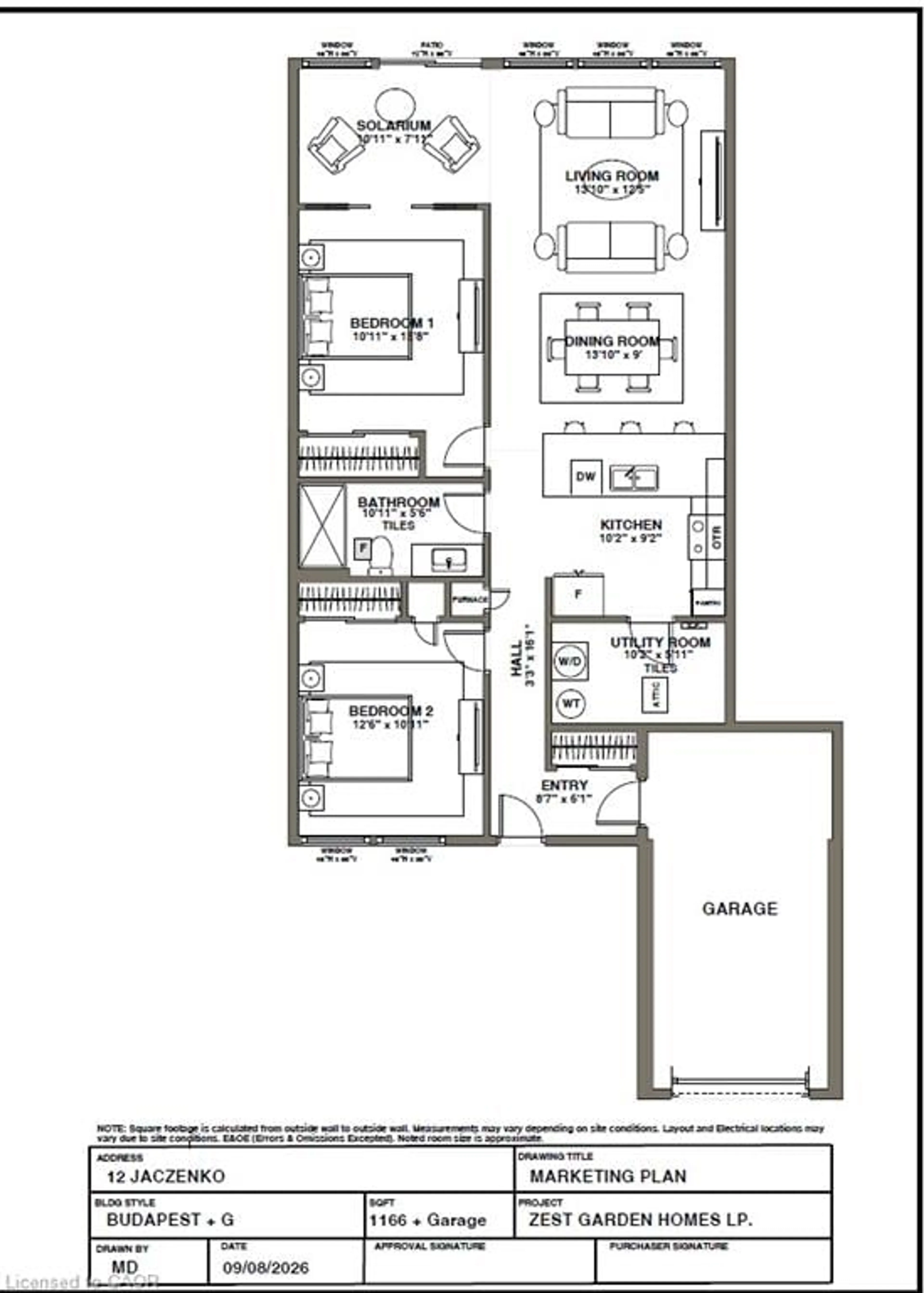Floor plan for 12 Jaczenko Terr, Hamilton Ontario L9B 1T8