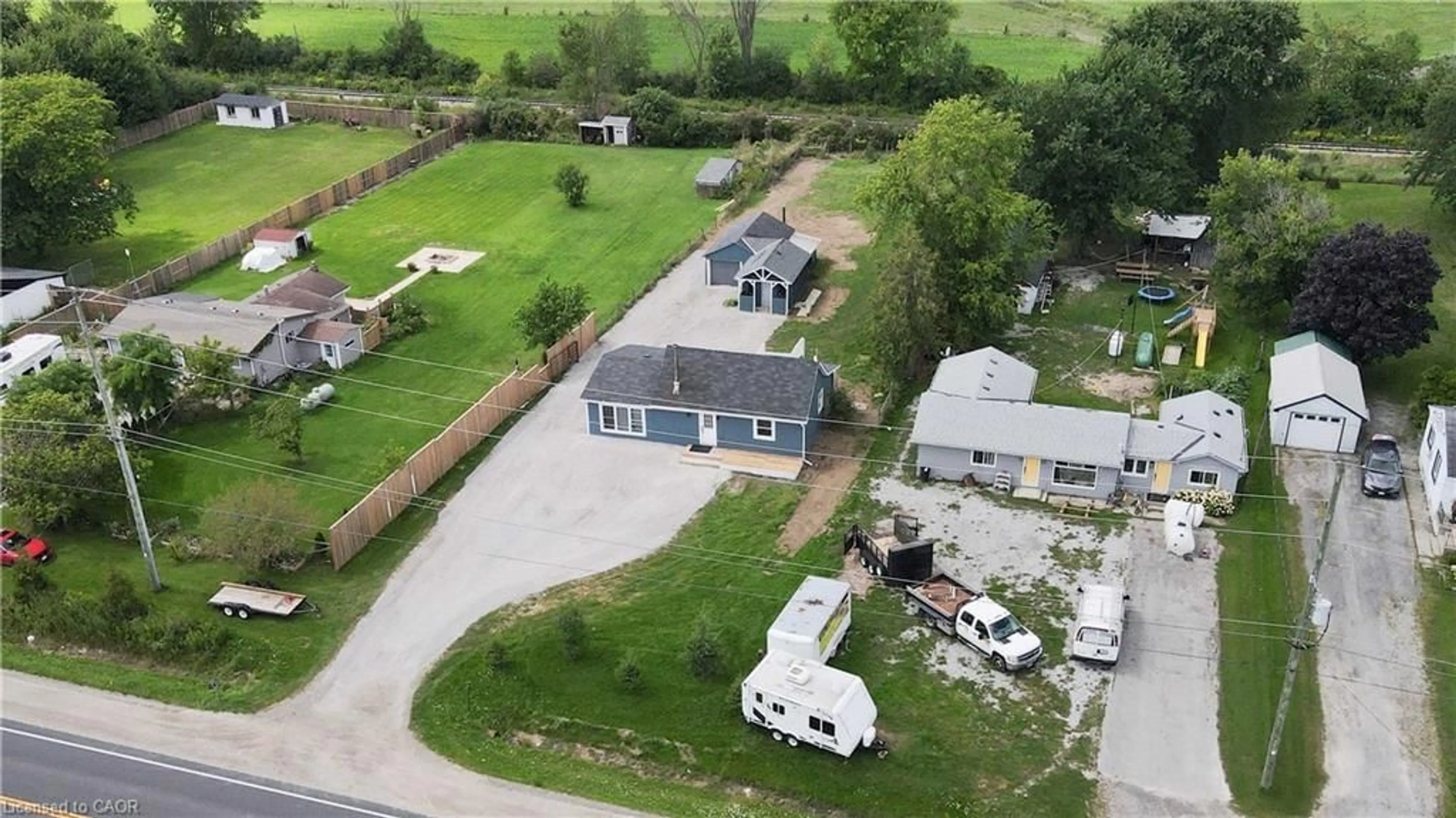 A pic from outside/outdoor area/front of a property/back of a property/a pic from drone, street for 3689 #6 Hwy, Hagersville Ontario N0A 1H0