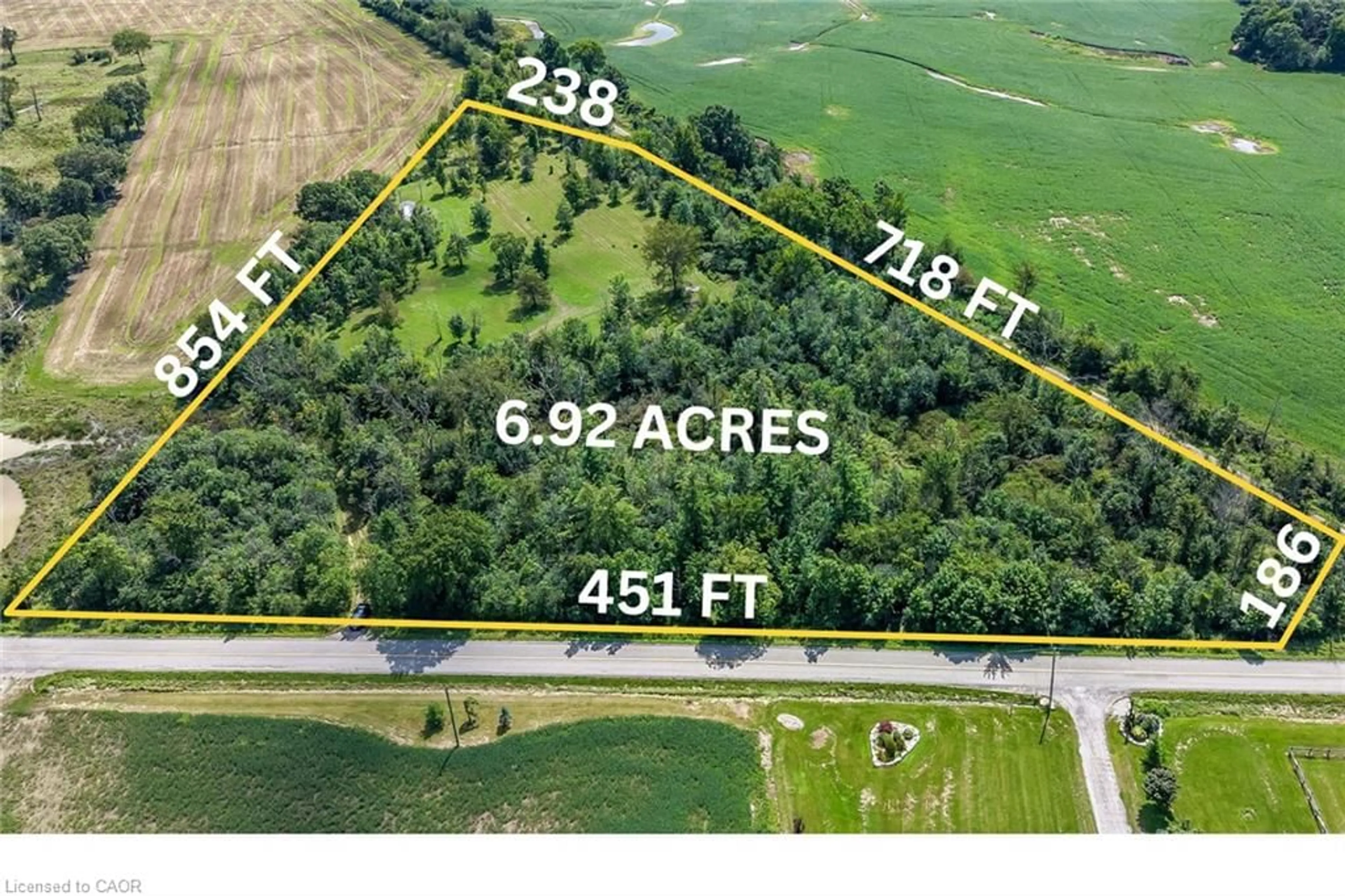 A pic from outside/outdoor area/front of a property/back of a property/a pic from drone, water/lake/river/ocean view for 1320 Concession 1 Rd, Canfield Ontario N0A 1C0