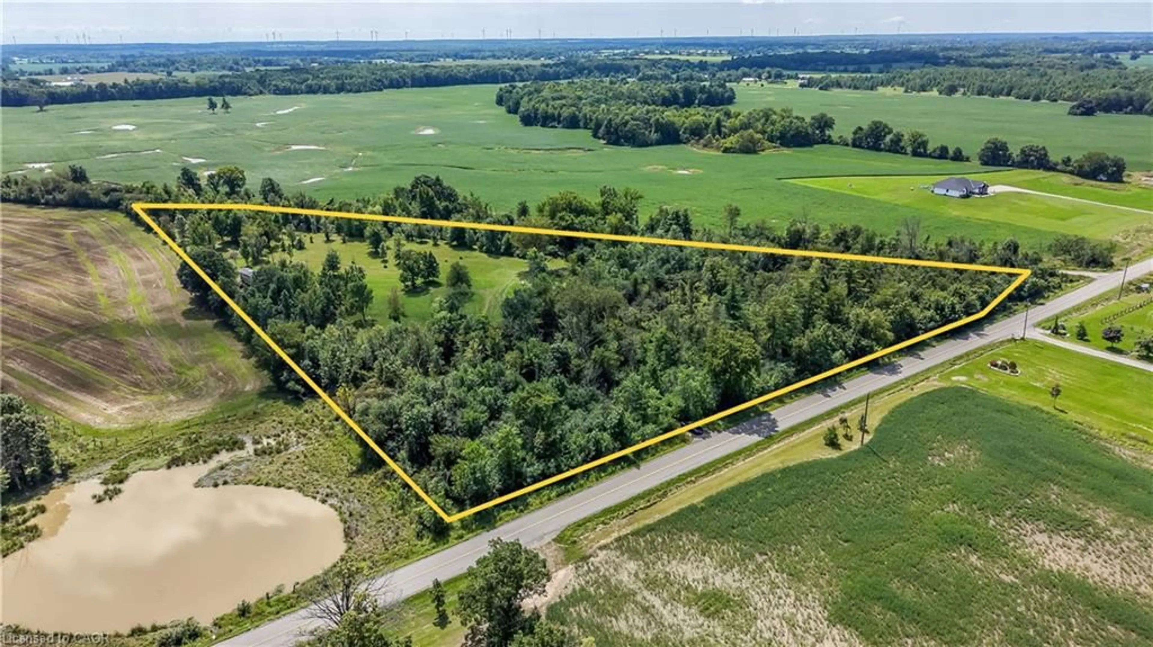 A pic from outside/outdoor area/front of a property/back of a property/a pic from drone, water/lake/river/ocean view for 1320 Concession 1 Rd, Canfield Ontario N0A 1C0