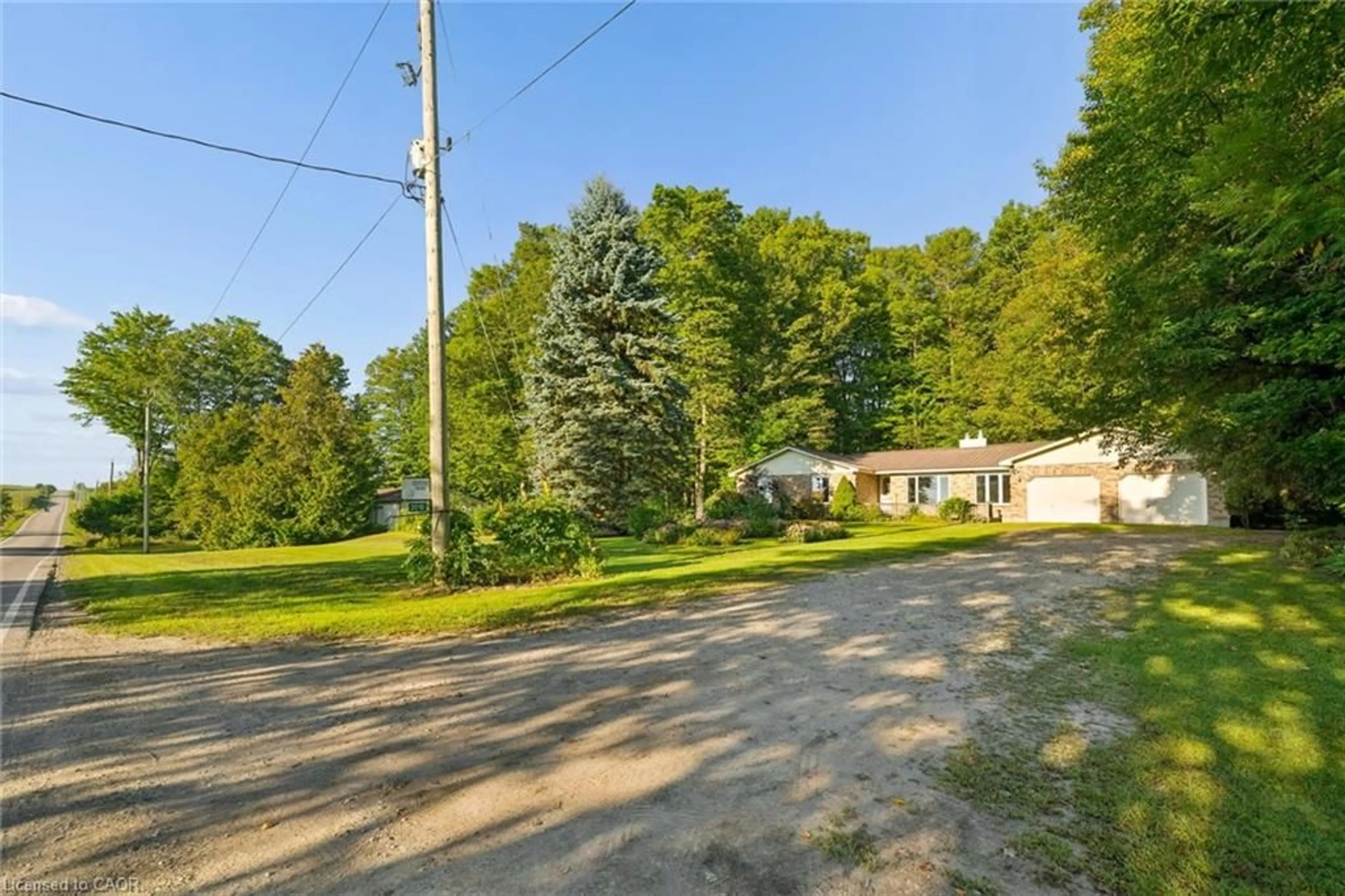 A pic from outside/outdoor area/front of a property/back of a property/a pic from drone, forest/trees view for 2018 Greenwood Hill Rd, Wellesley Ontario N0B 2T0