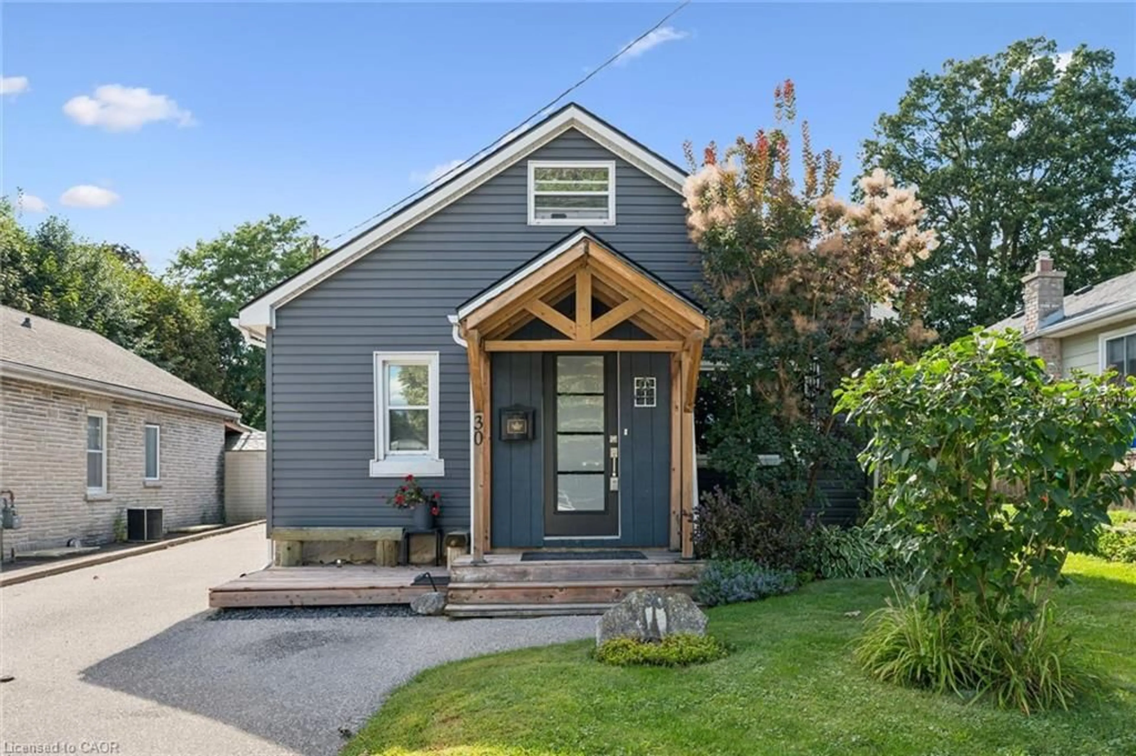 Home with vinyl exterior material, street for 30 Chalmers St, Cambridge Ontario N1R 5B2