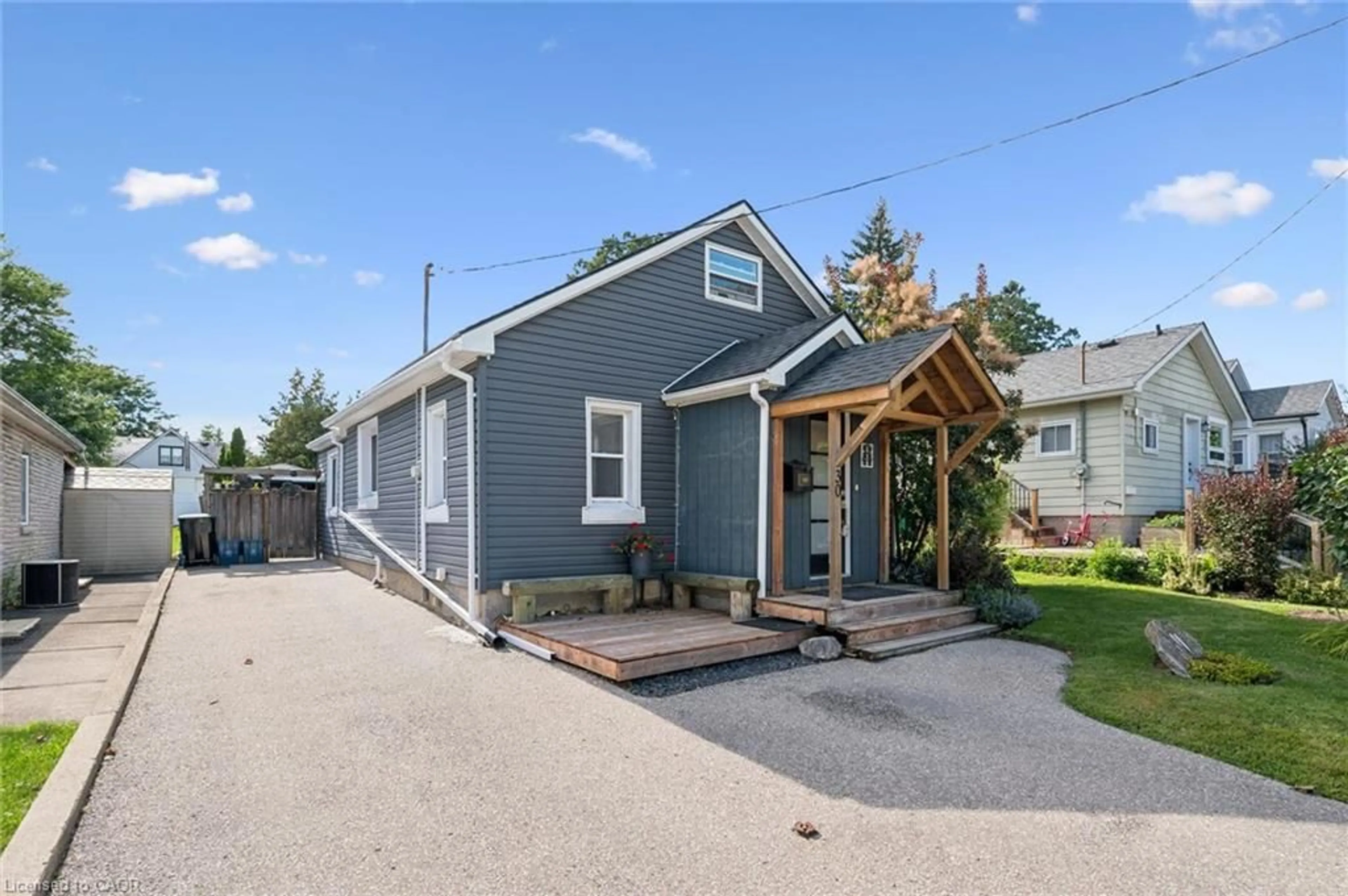Home with vinyl exterior material, street for 30 Chalmers St, Cambridge Ontario N1R 5B2