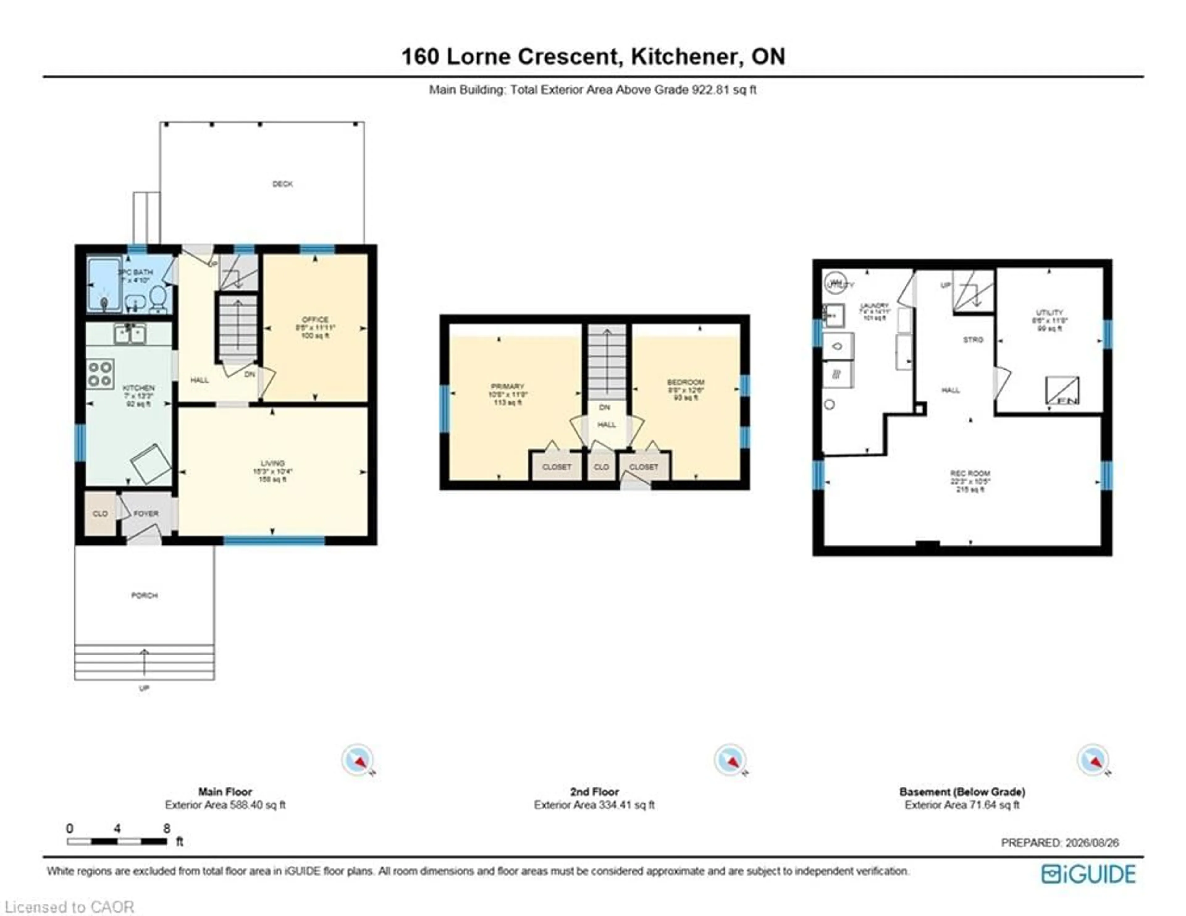 Floor plan for 160 Lorne Cres, Kitchener Ontario N2M 3Y5