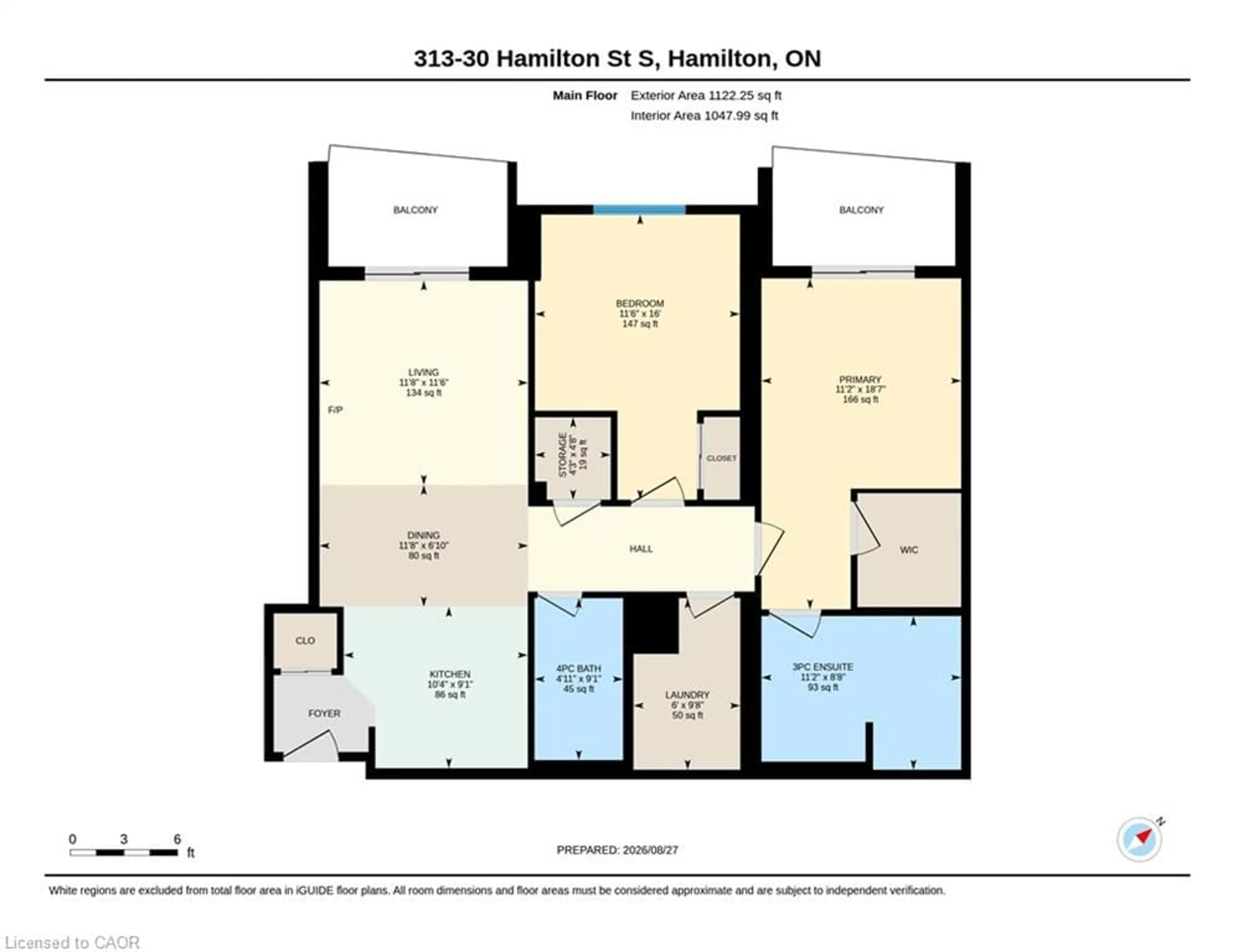Floor plan for 30 Hamilton St #313, Waterdown Ontario L8B 1V8