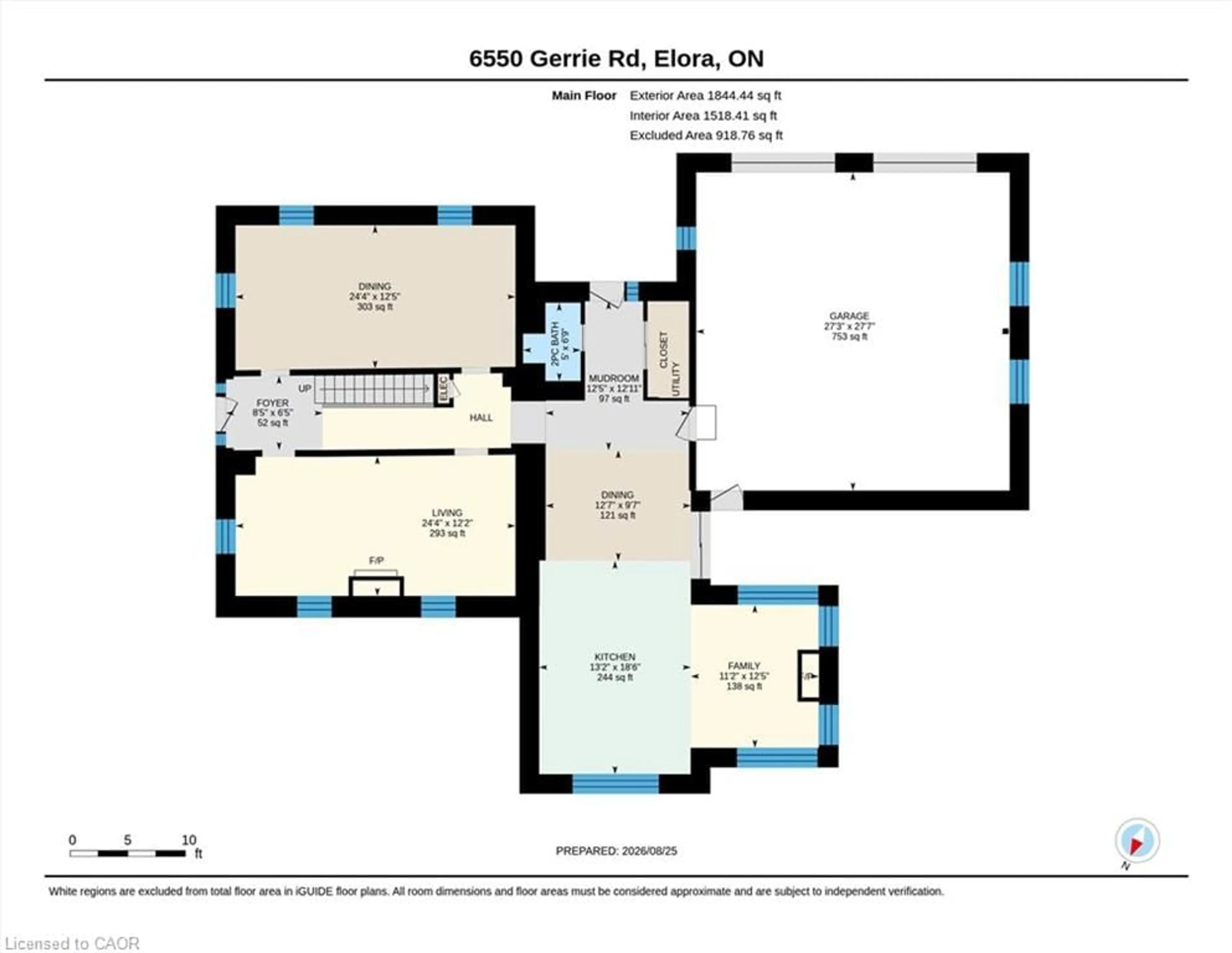 Floor plan for 6550 Gerrie Rd, Elora Ontario N0B 1S0