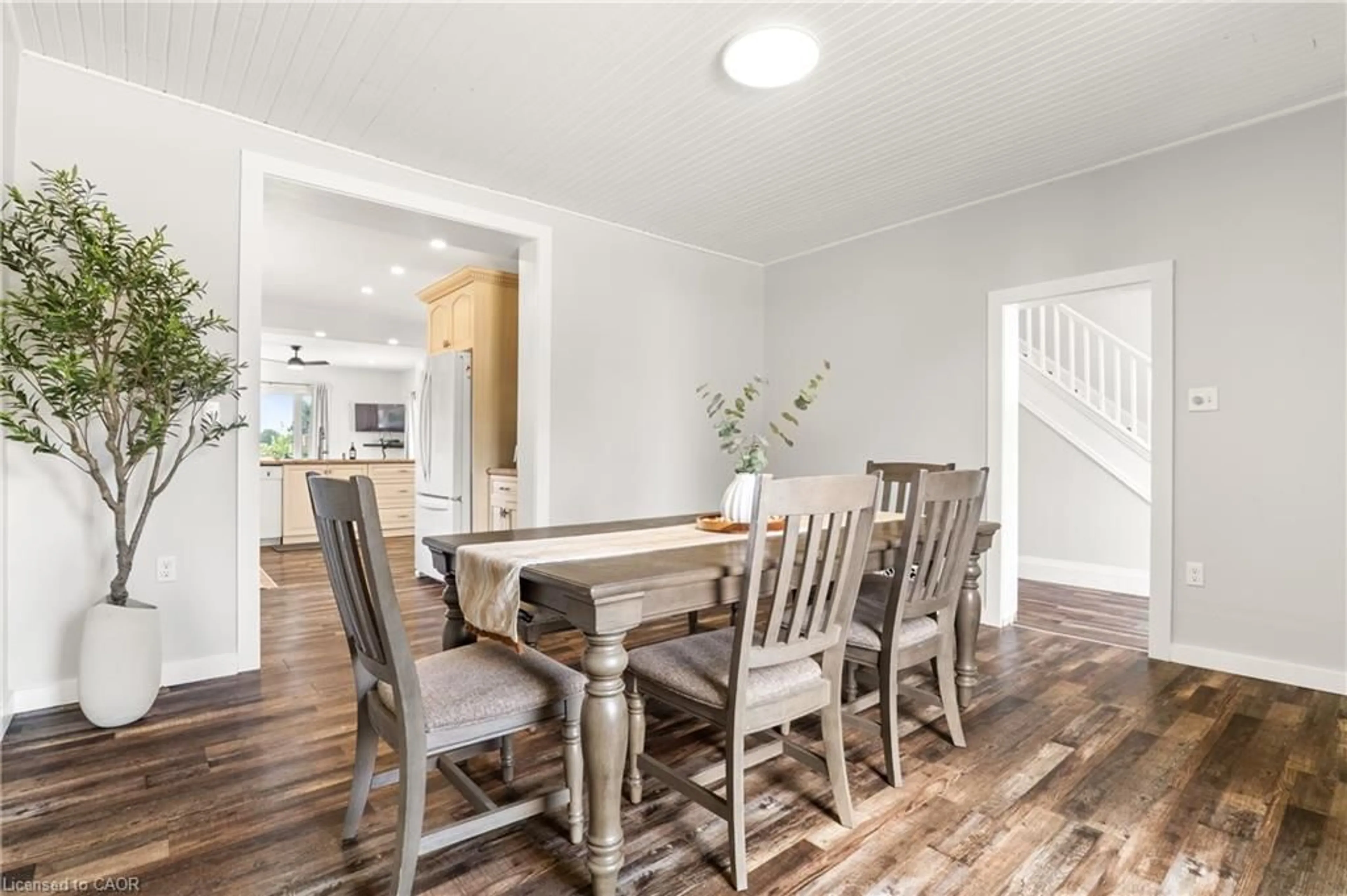 Open concept kitchen, wood/laminate floor for 9116 Highway #6, Kenilworth Ontario N0E 2E0