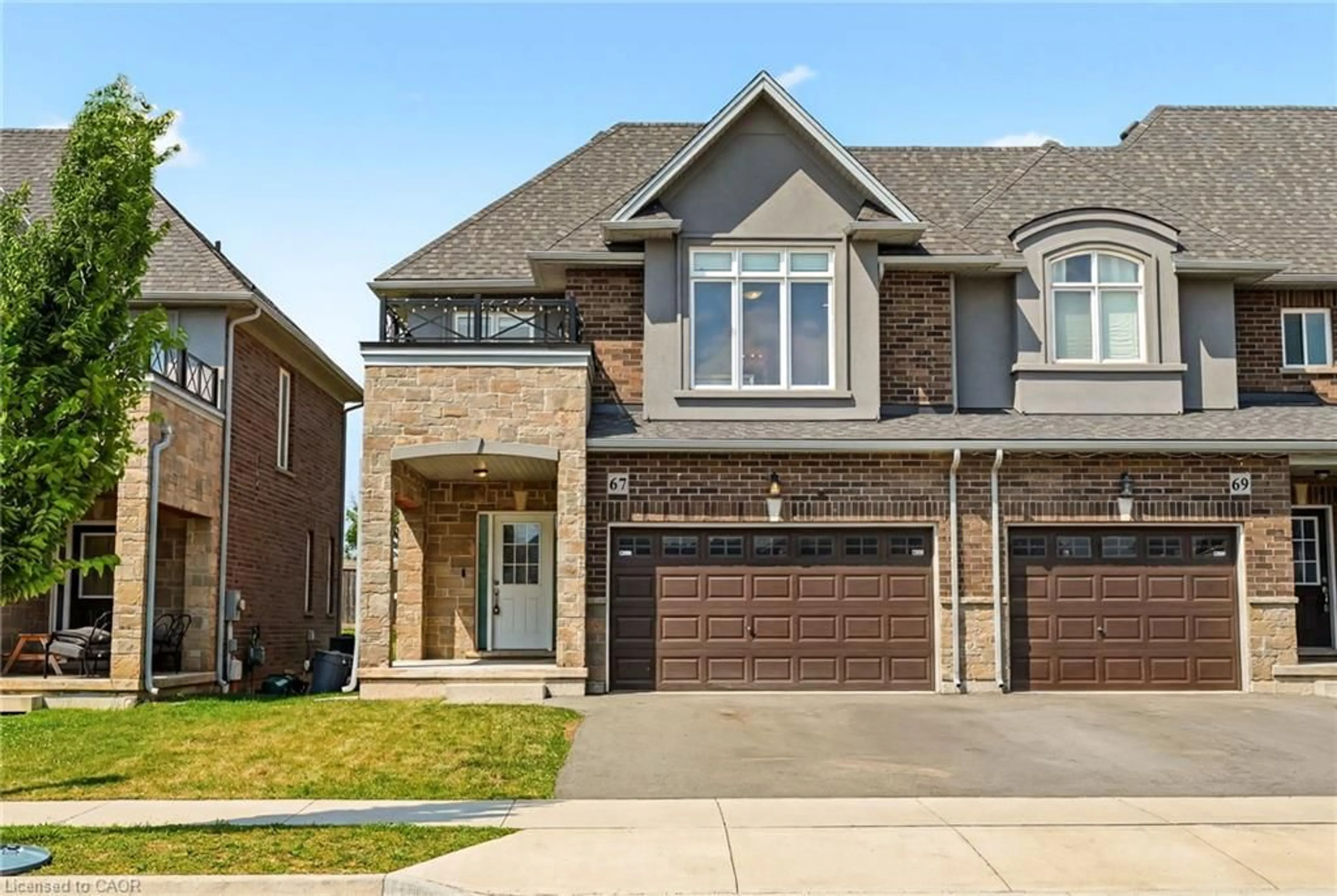 Home with brick exterior material, street for 67 Pinot Cres, Stoney Creek Ontario L8E 0J9