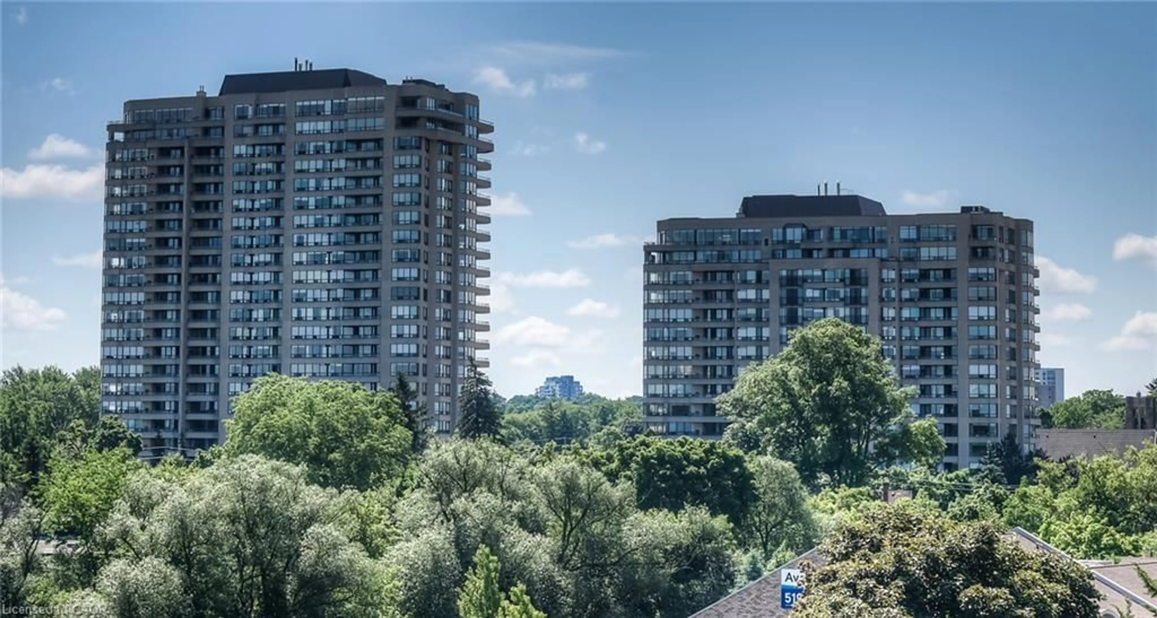 Balcony in the apartment, city buildings view from balcony for 4 Willow St #1104, Waterloo Ontario N2J 4S2