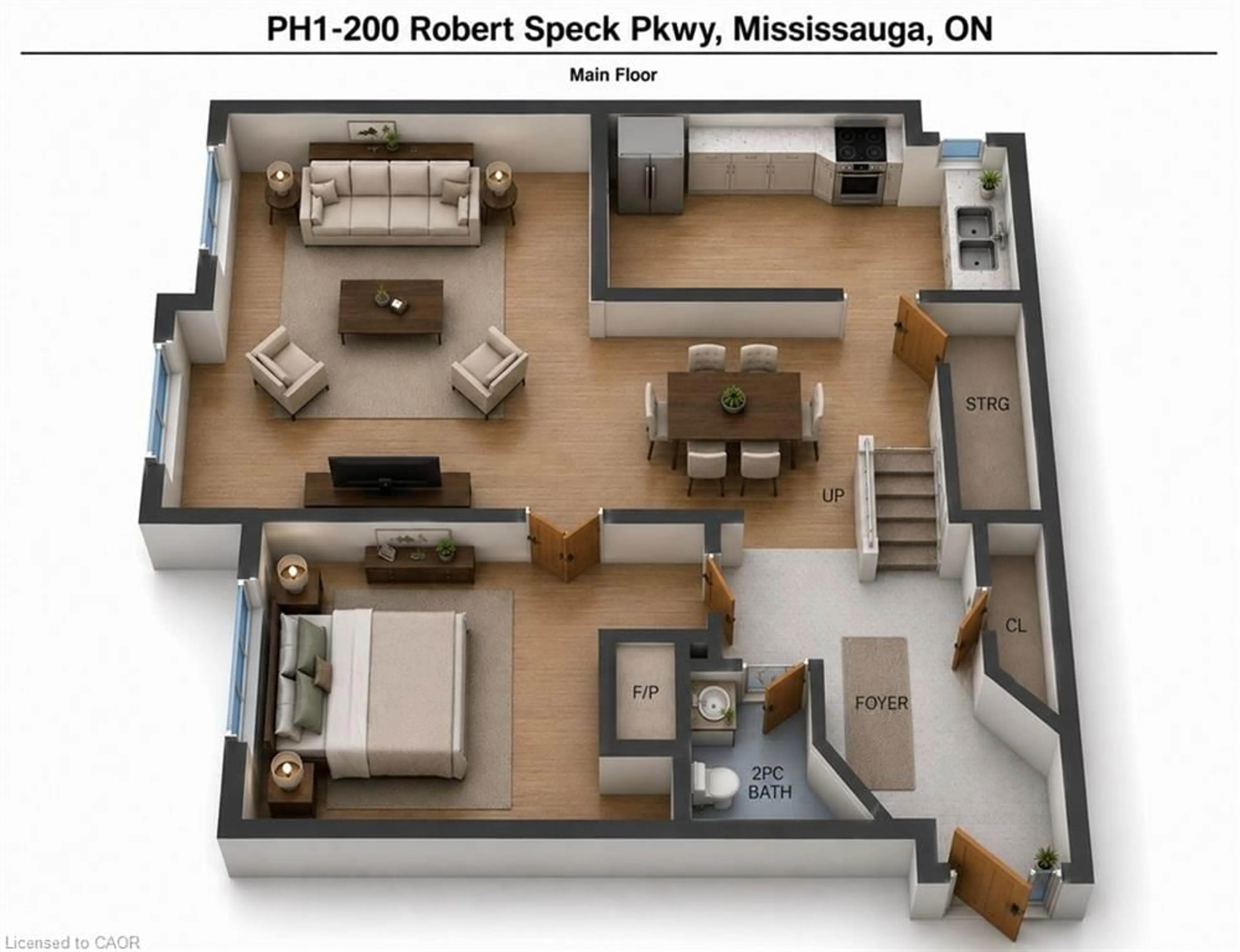 Floor plan for 200 Robert Speck Pky #PH1, Mississauga Ontario L4Z 1S3