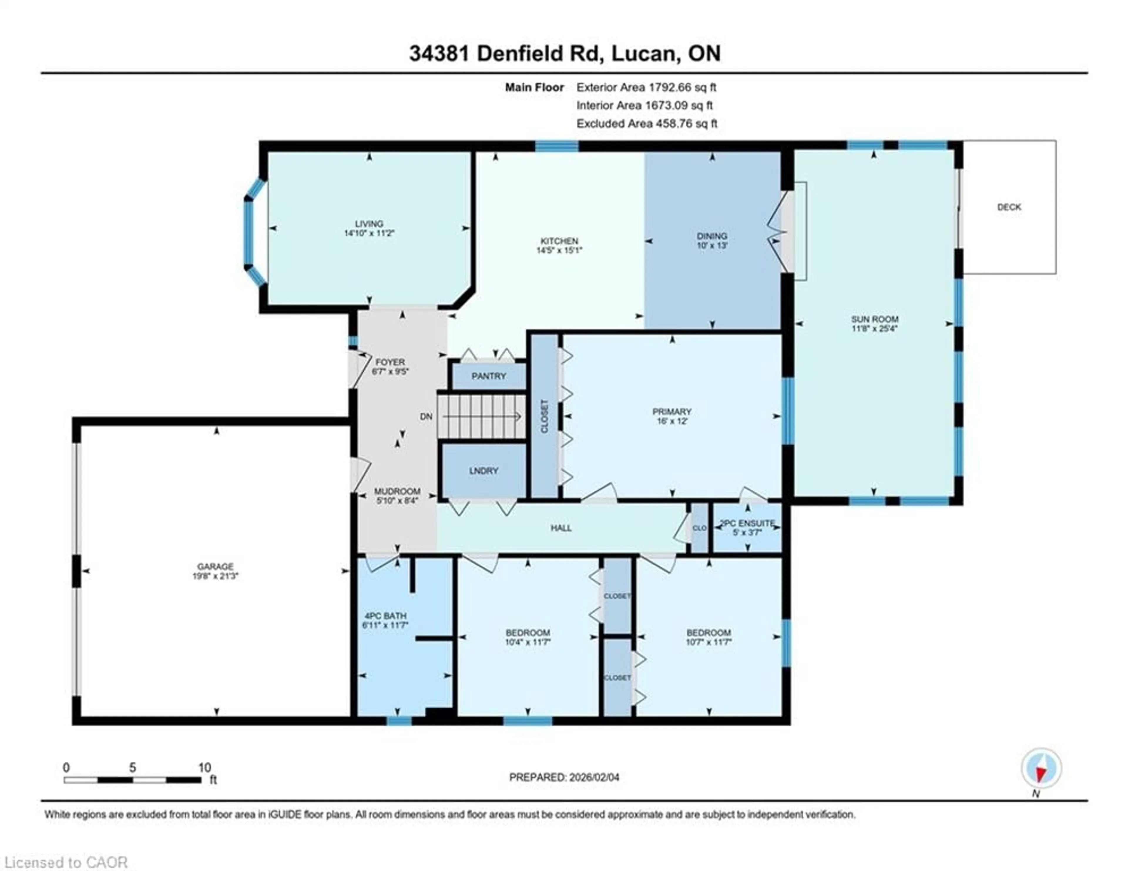 Floor plan for 34381 Denfield Rd, Clandeboye Ontario N0M 2S0