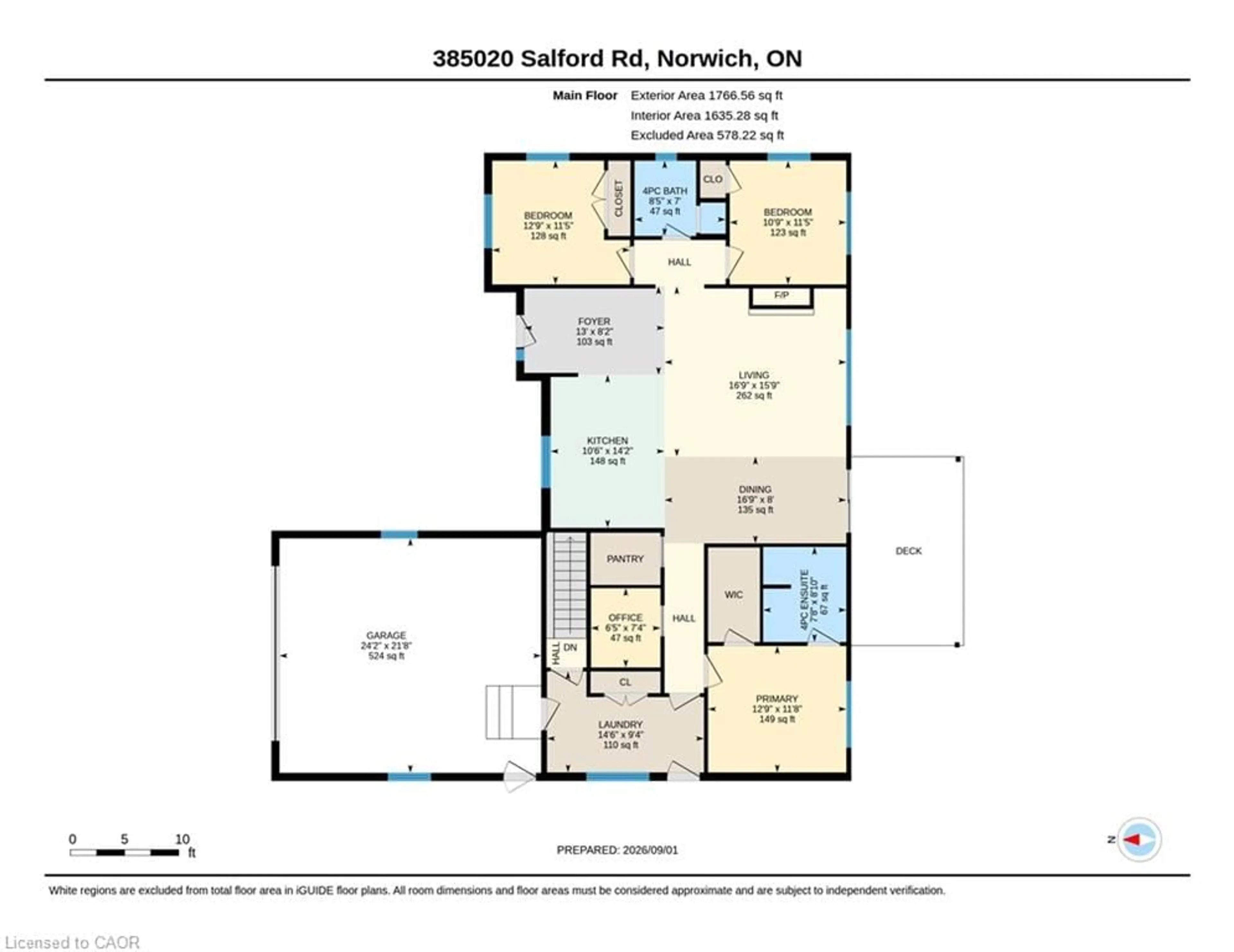 Floor plan for 385020 Salford Rd, Burgessville Ontario N0J 1C0