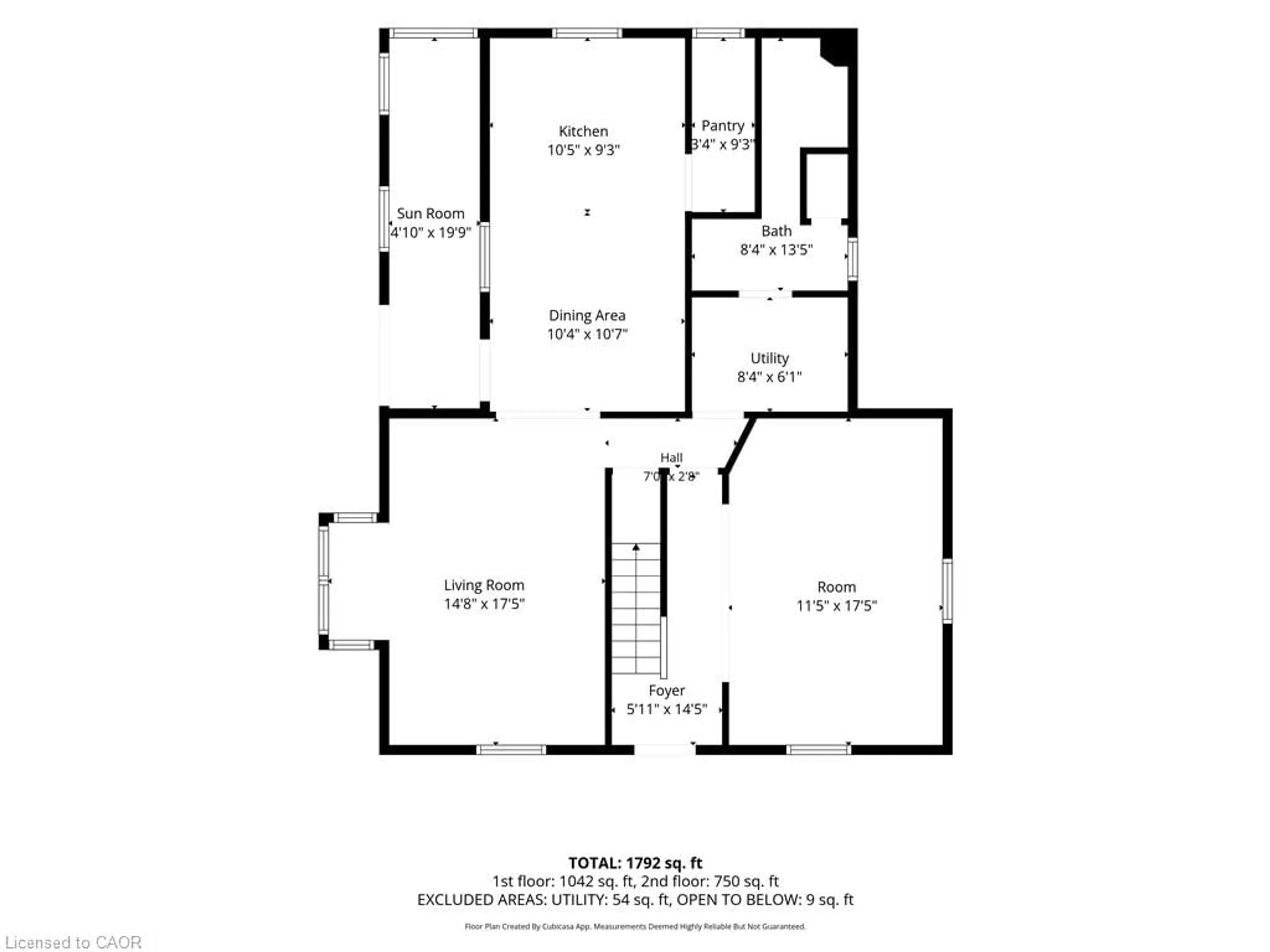 Floor plan for 26 Queen St, St. Williams Ontario N0E 1P0