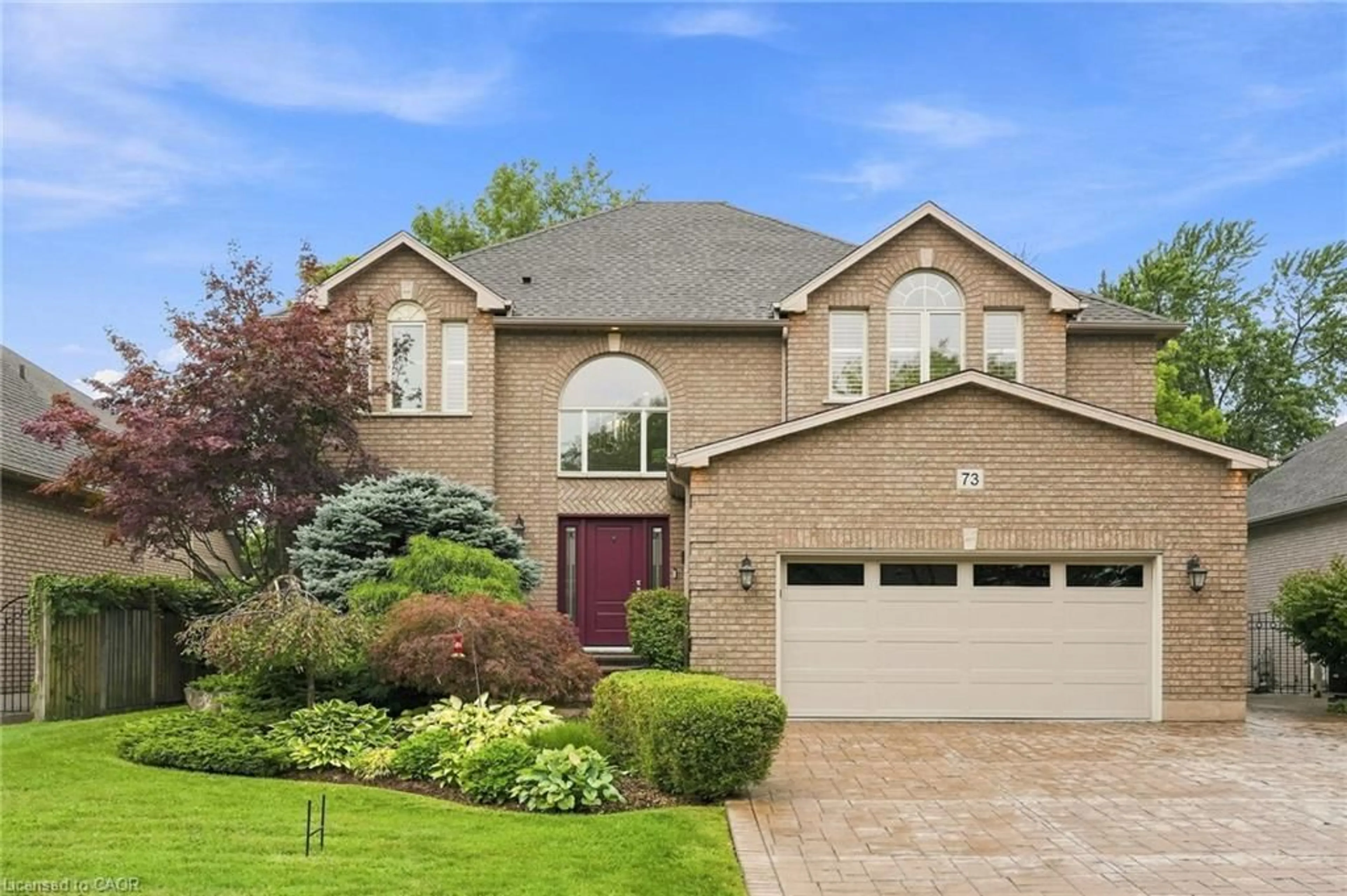 Home with brick exterior material, street for 73 Richmond Cres, Stoney Creek Ontario L8E 5T9