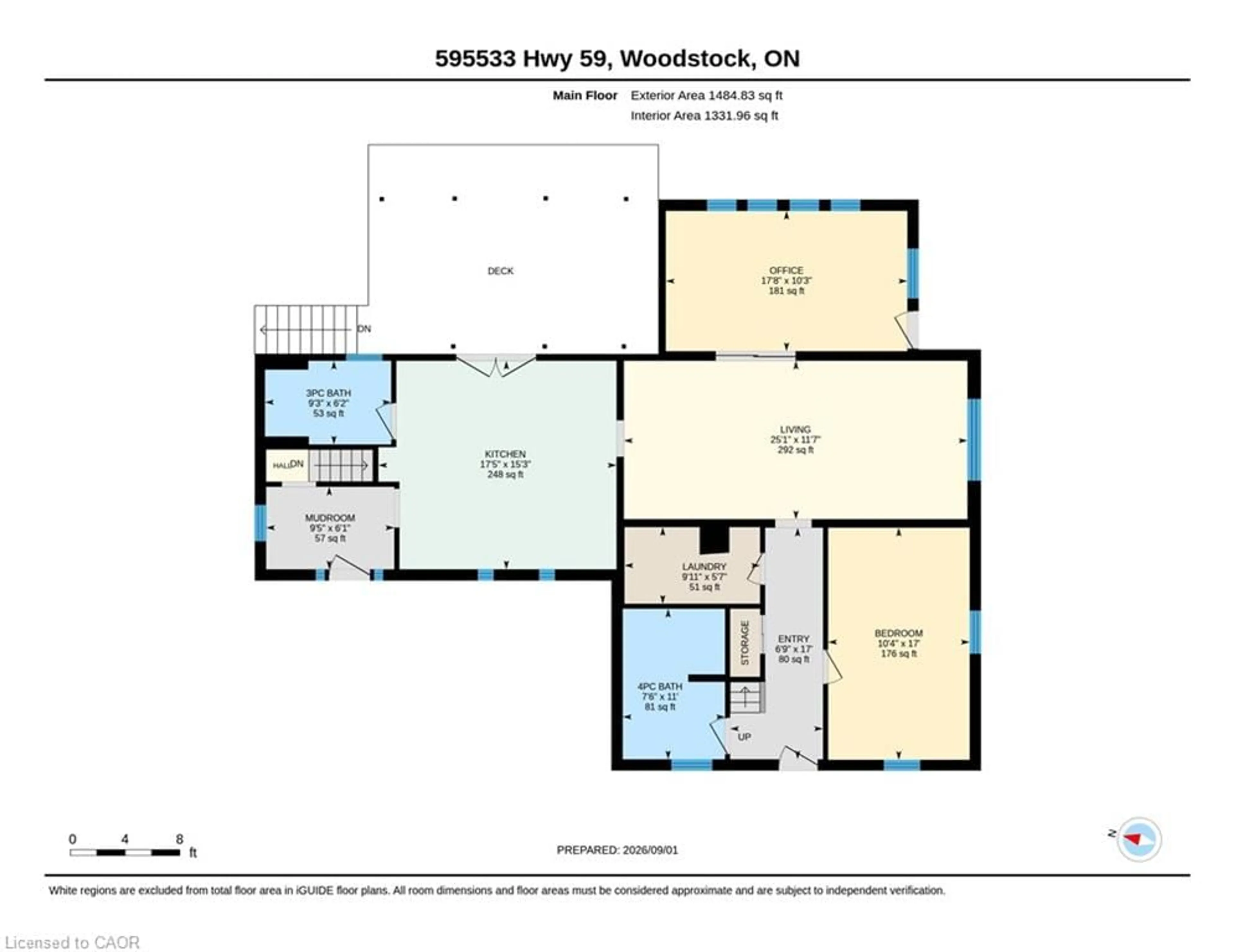 Floor plan for 595534 Highway 59 Hwy, Woodstock Ontario N4S 7W1