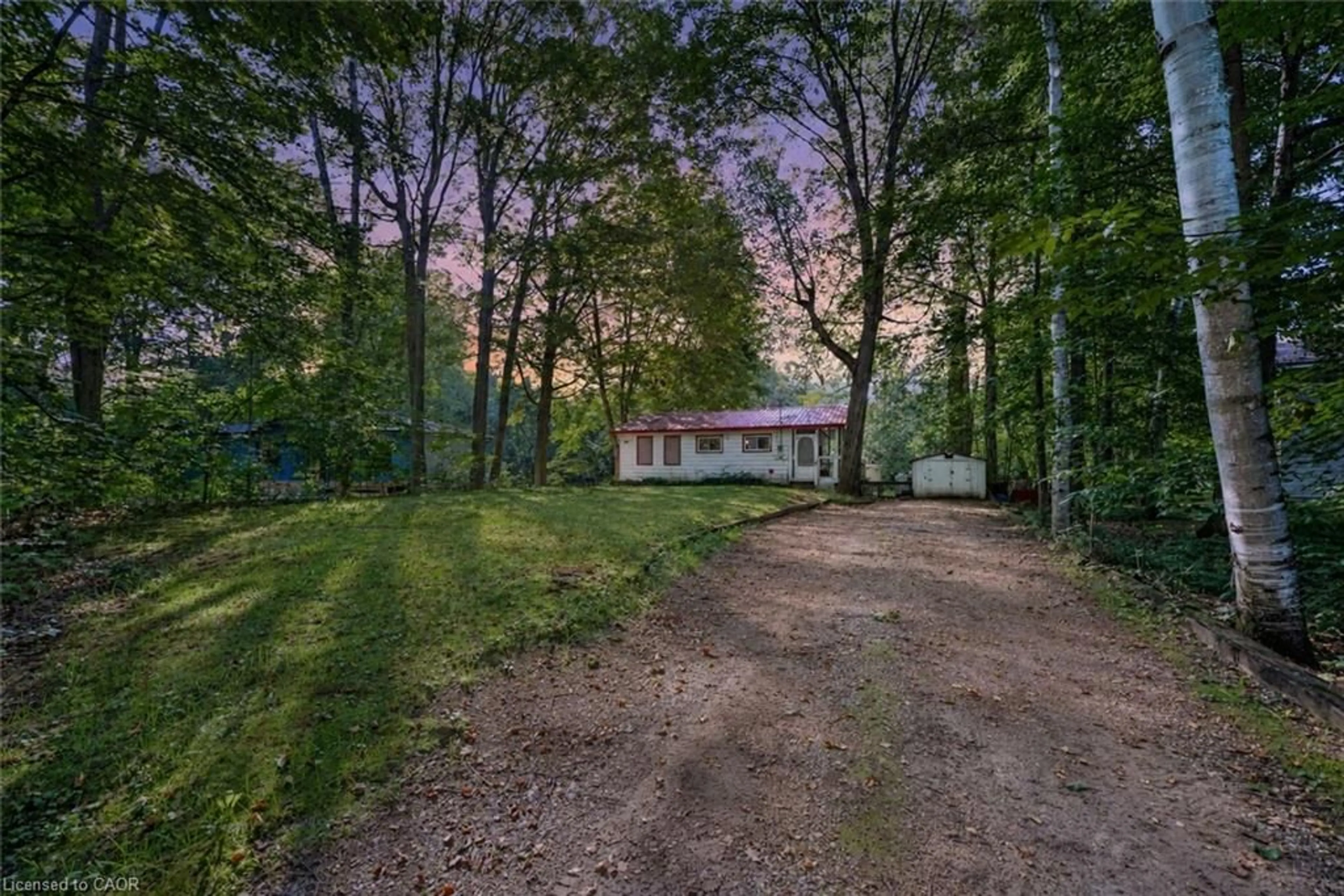 A pic from outside/outdoor area/front of a property/back of a property/a pic from drone, unknown for 7465 East River Rd, Washago Ontario L0K 2B0