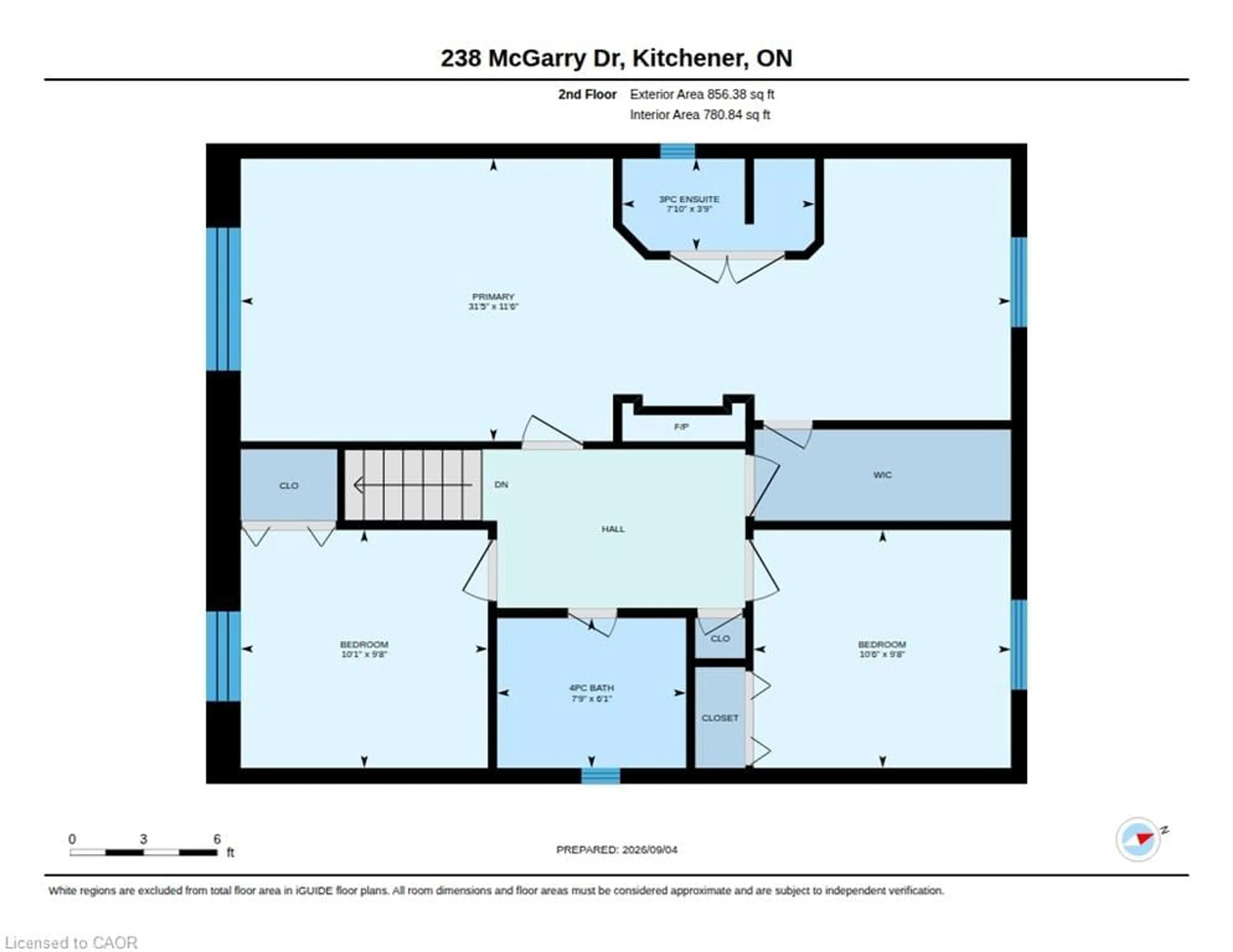 Floor plan for 238 Mcgarry Dr, Kitchener Ontario N2N 1H9