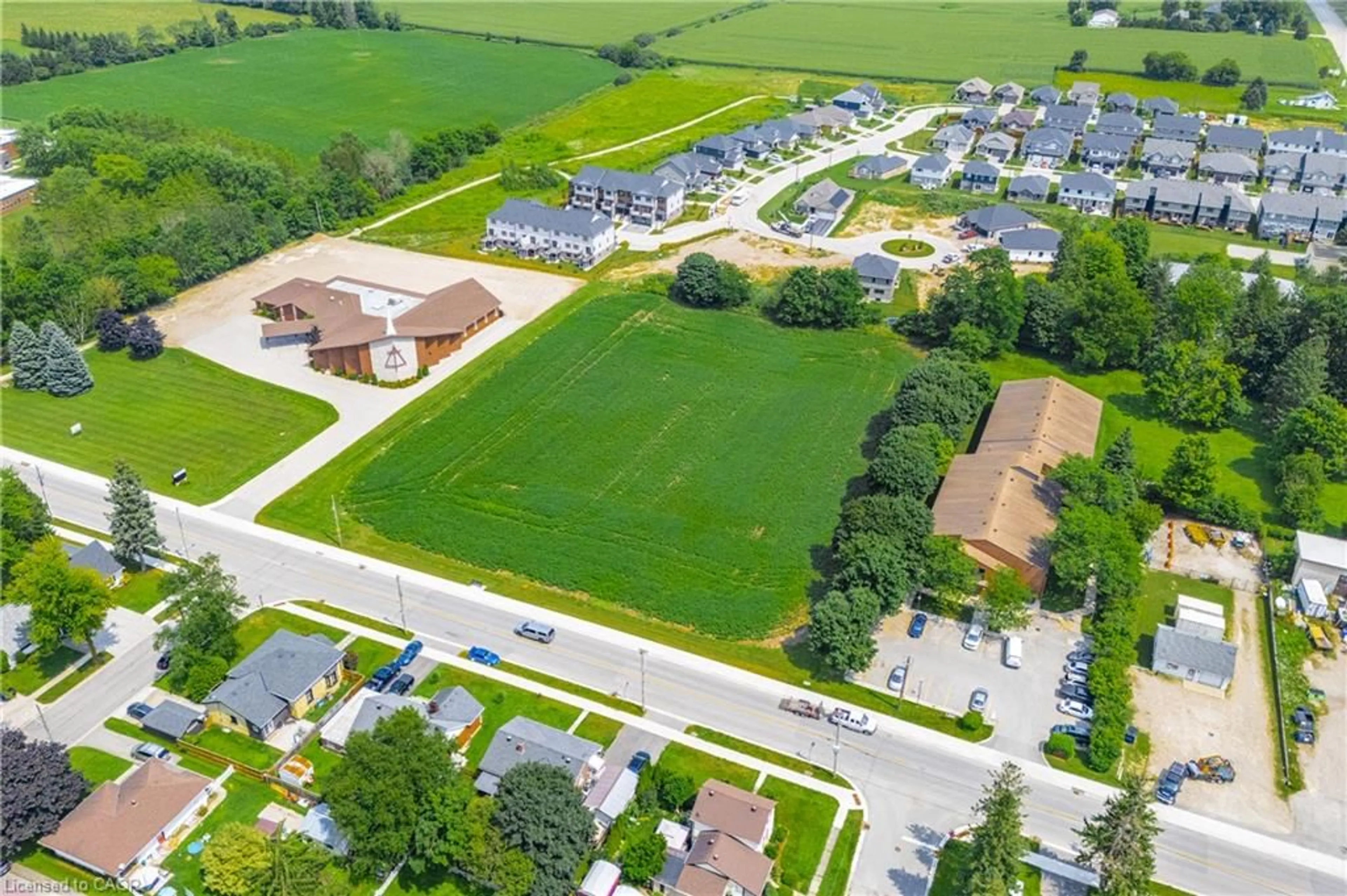 A pic from outside/outdoor area/front of a property/back of a property/a pic from drone, street for 20 Lot Conc #1, Palmerston Ontario N0G 2P0
