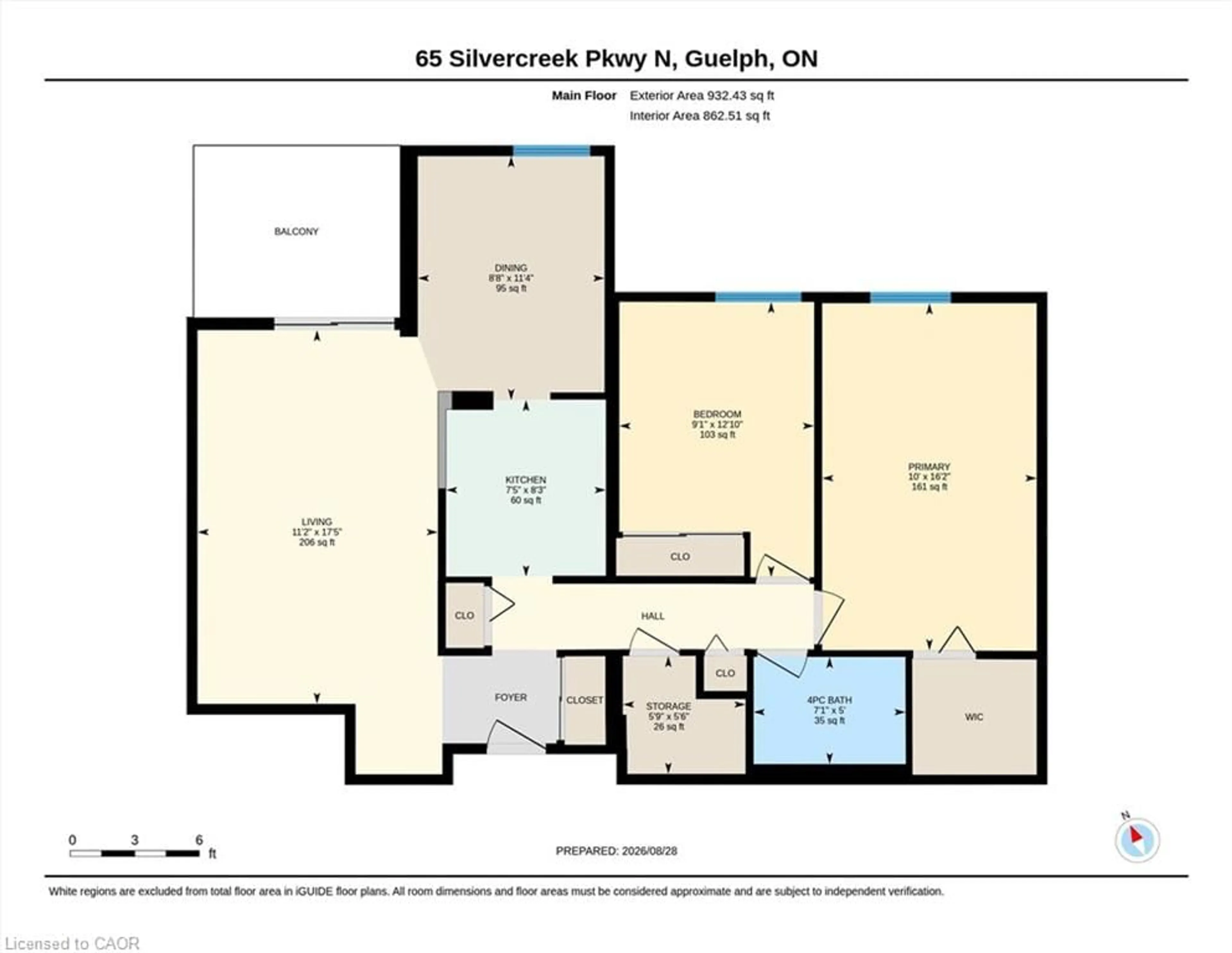 Floor plan for 65 Silvercreek Pky #407, Guelph Ontario N1H 7R9