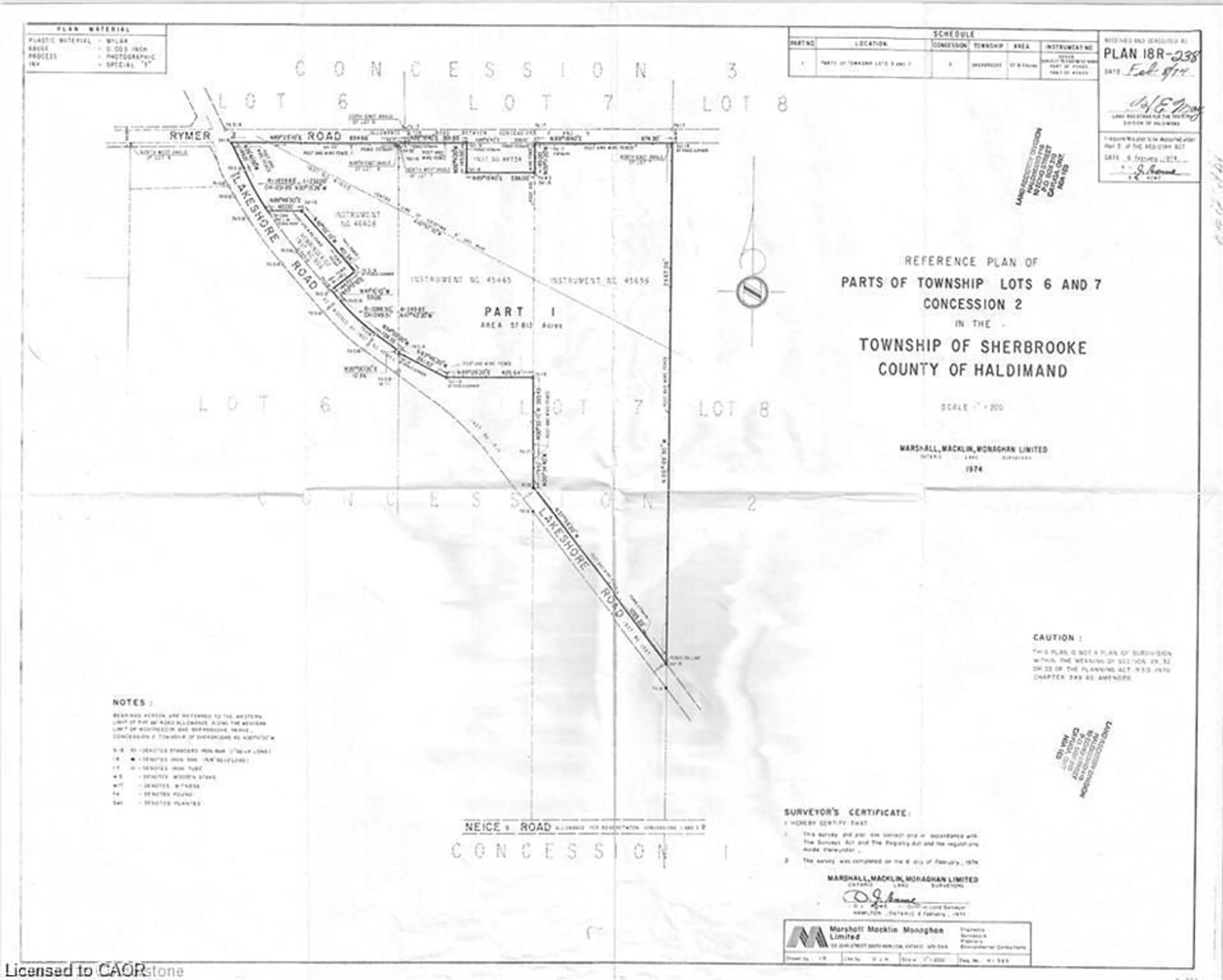 Picture of a map for PART LOTS 6-7 Concession 2 Rd, Lowbanks Ontario N0A 1K0