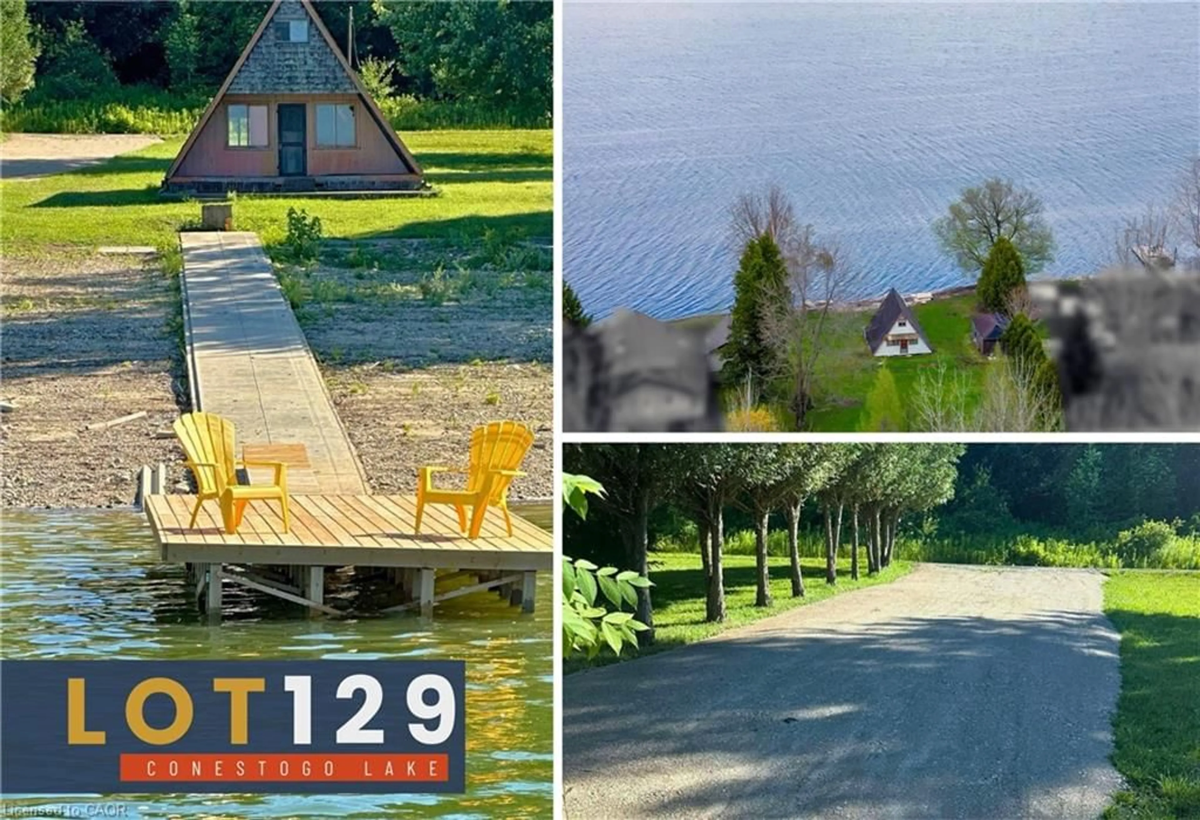 A pic from outside/outdoor area/front of a property/back of a property/a pic from drone, water/lake/river/ocean view for LOT 129 Road 100, Conestogo Lake Ontario N0G 1P0