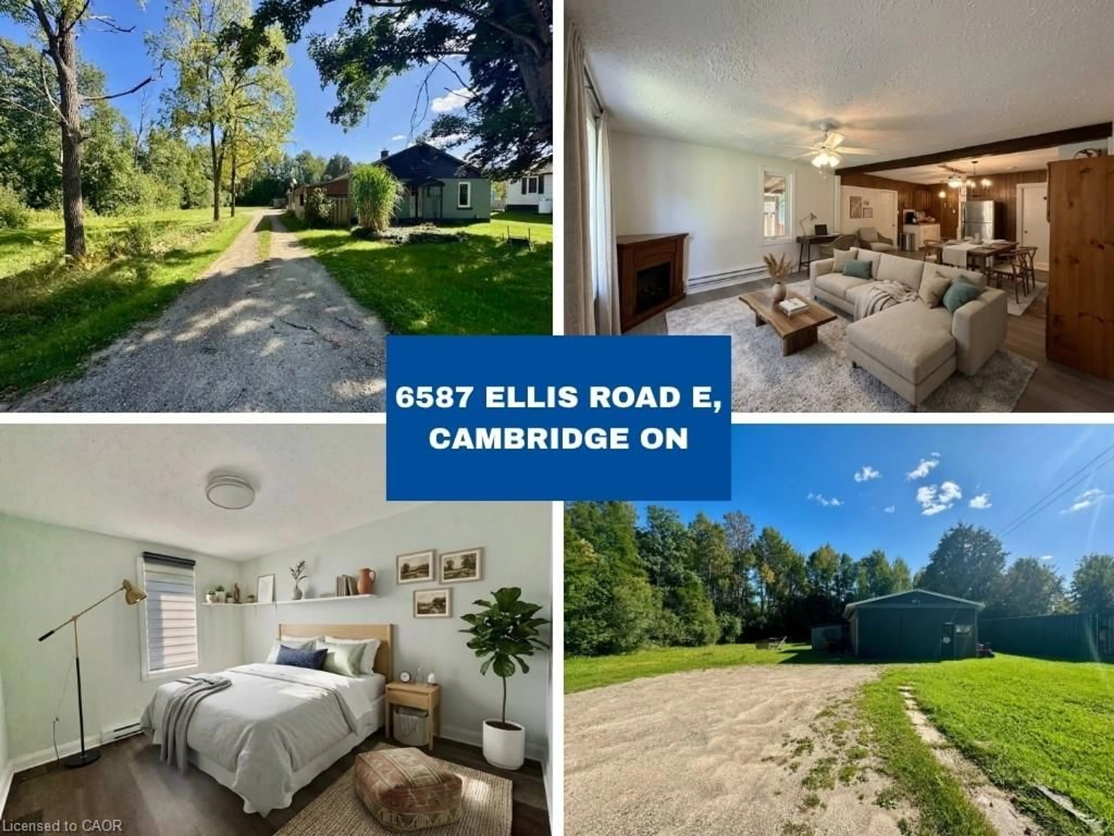 A pic from outside/outdoor area/front of a property/back of a property/a pic from drone, street for 6587 Ellis Rd, Cambridge Ontario N3C 2V4