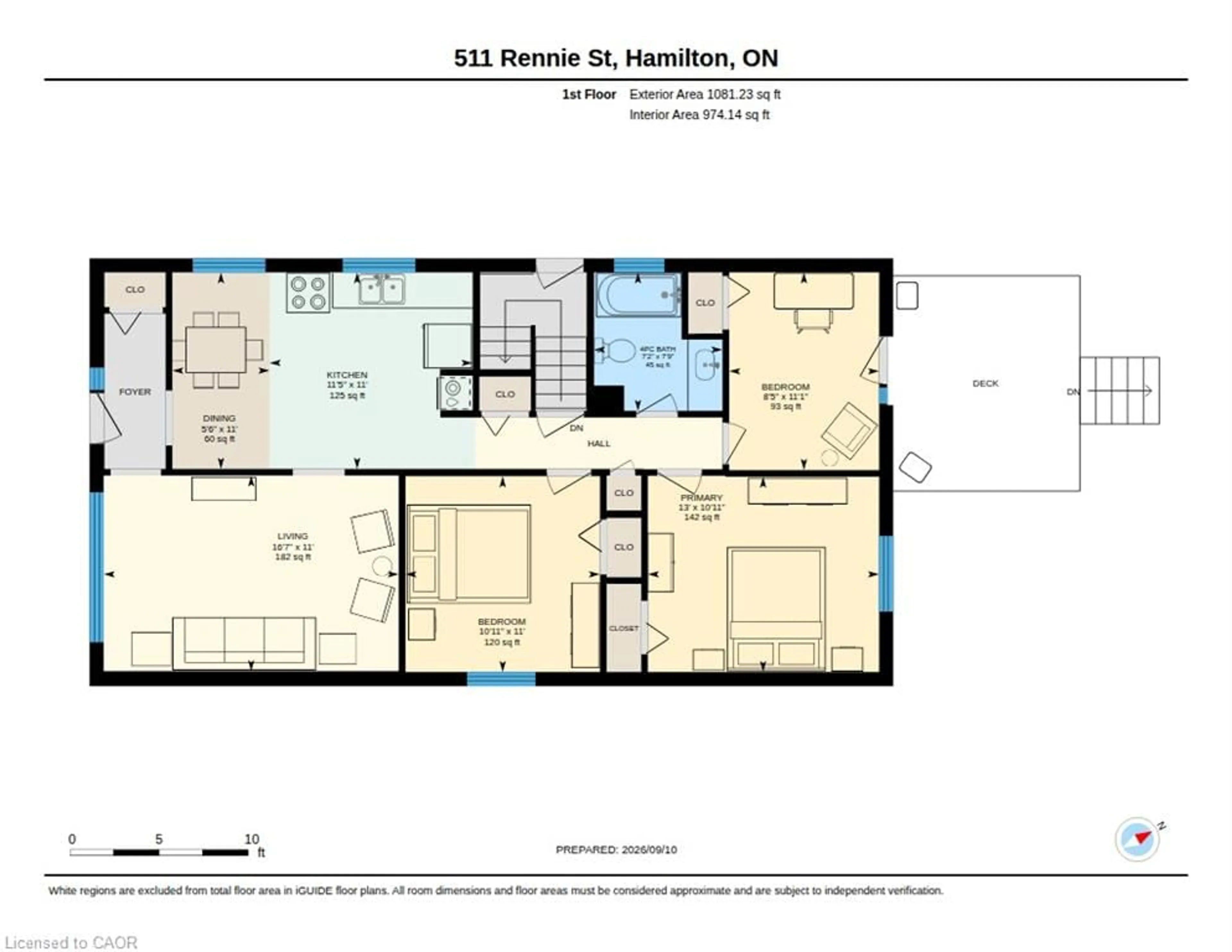 Floor plan for 511 Rennie St, Hamilton Ontario L8H 3P6