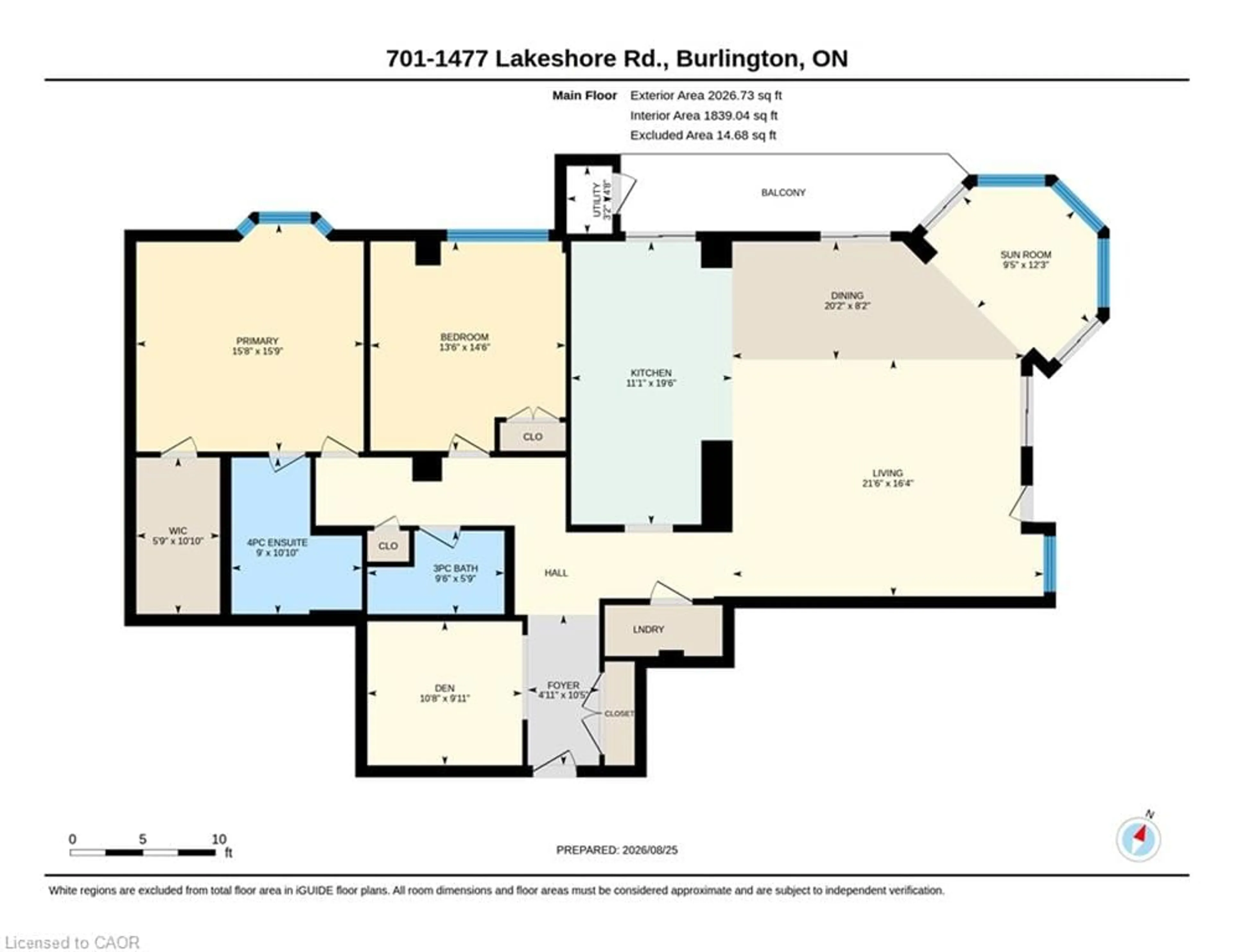 Floor plan for 1477 Lakeshore Rd #701, Burlington Ontario L7S 1B5
