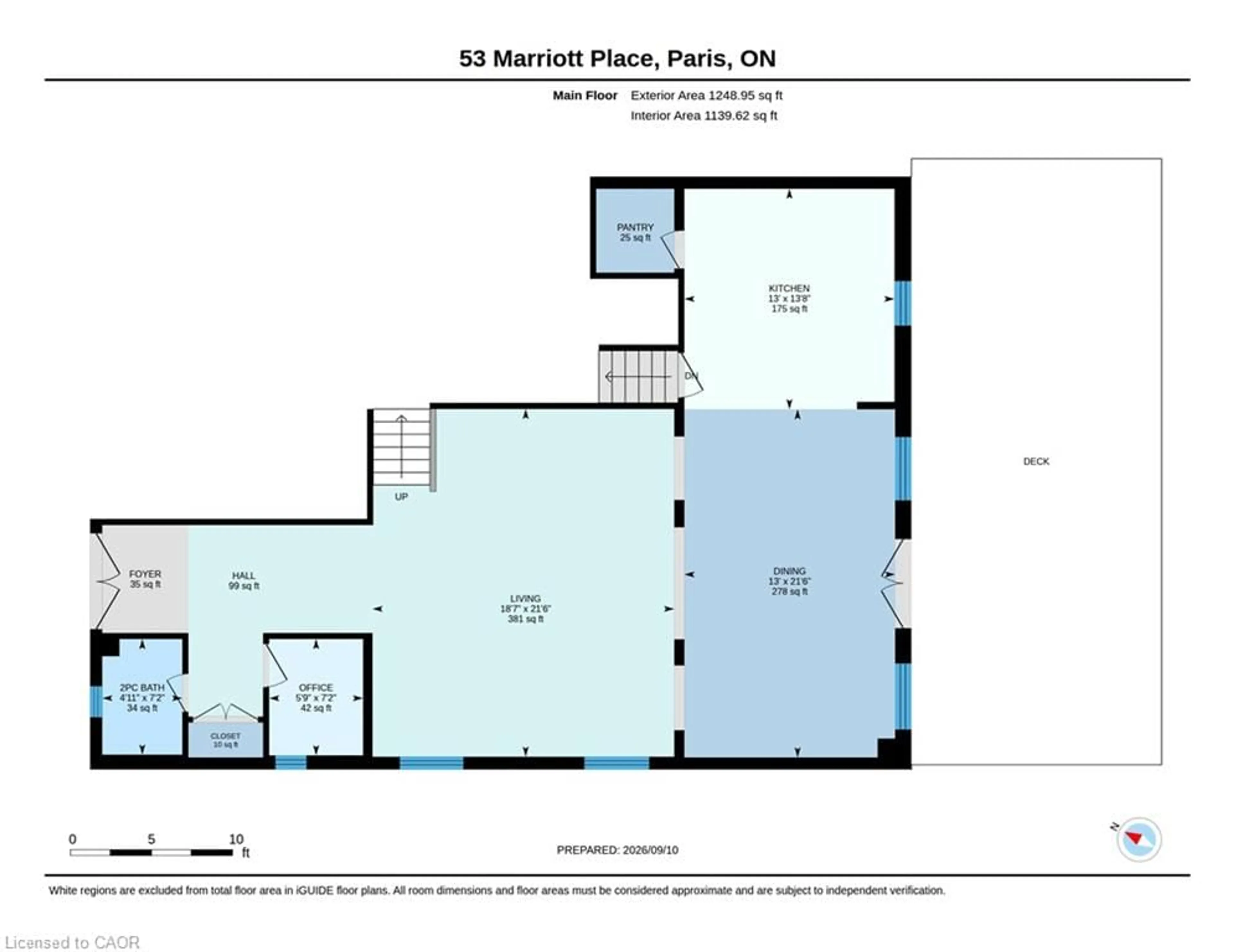 Floor plan for 53 Marriott Pl, Paris Ontario N3L 0A5