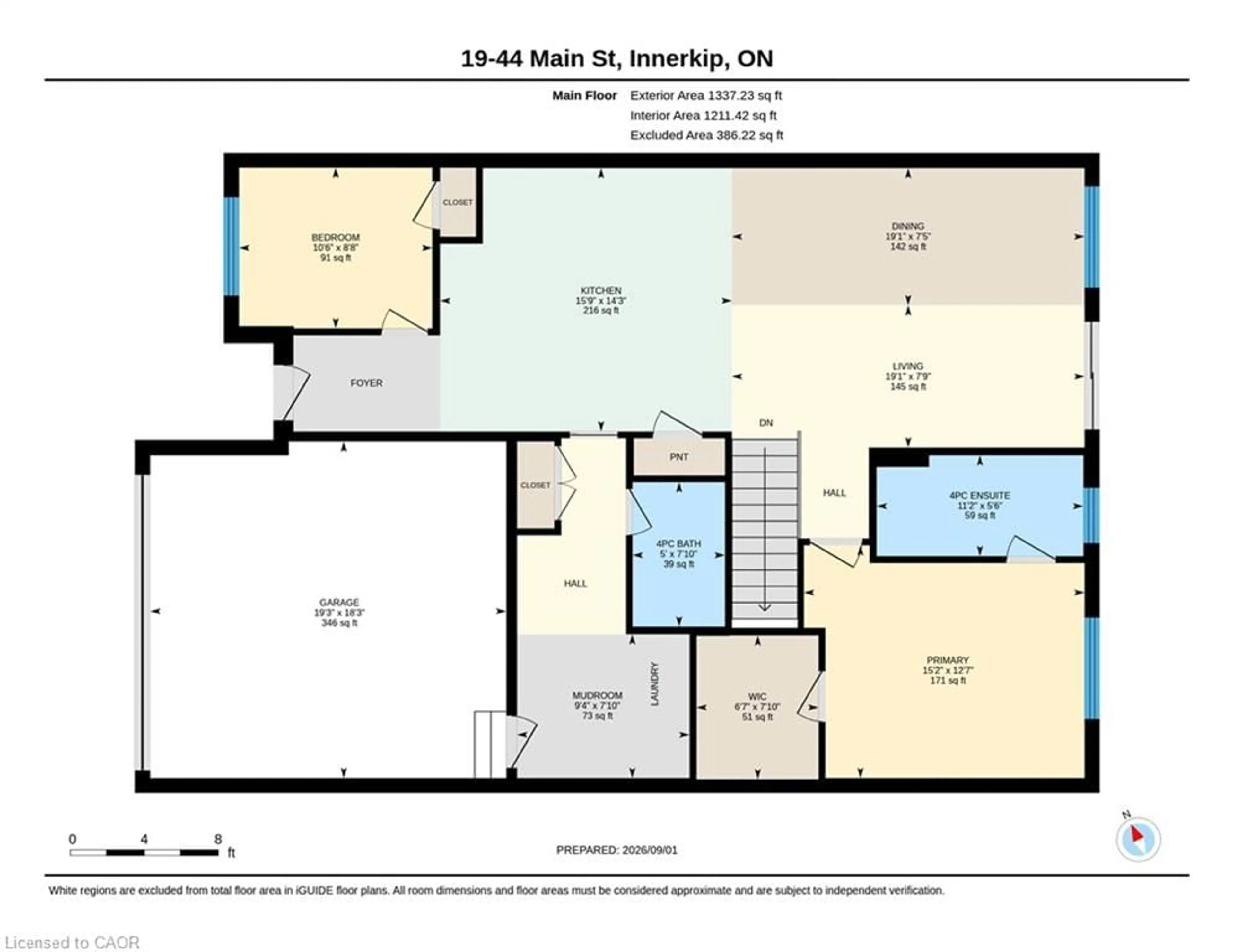 Floor plan for 44 Main St #19, Innerkip Ontario N0J 1M0