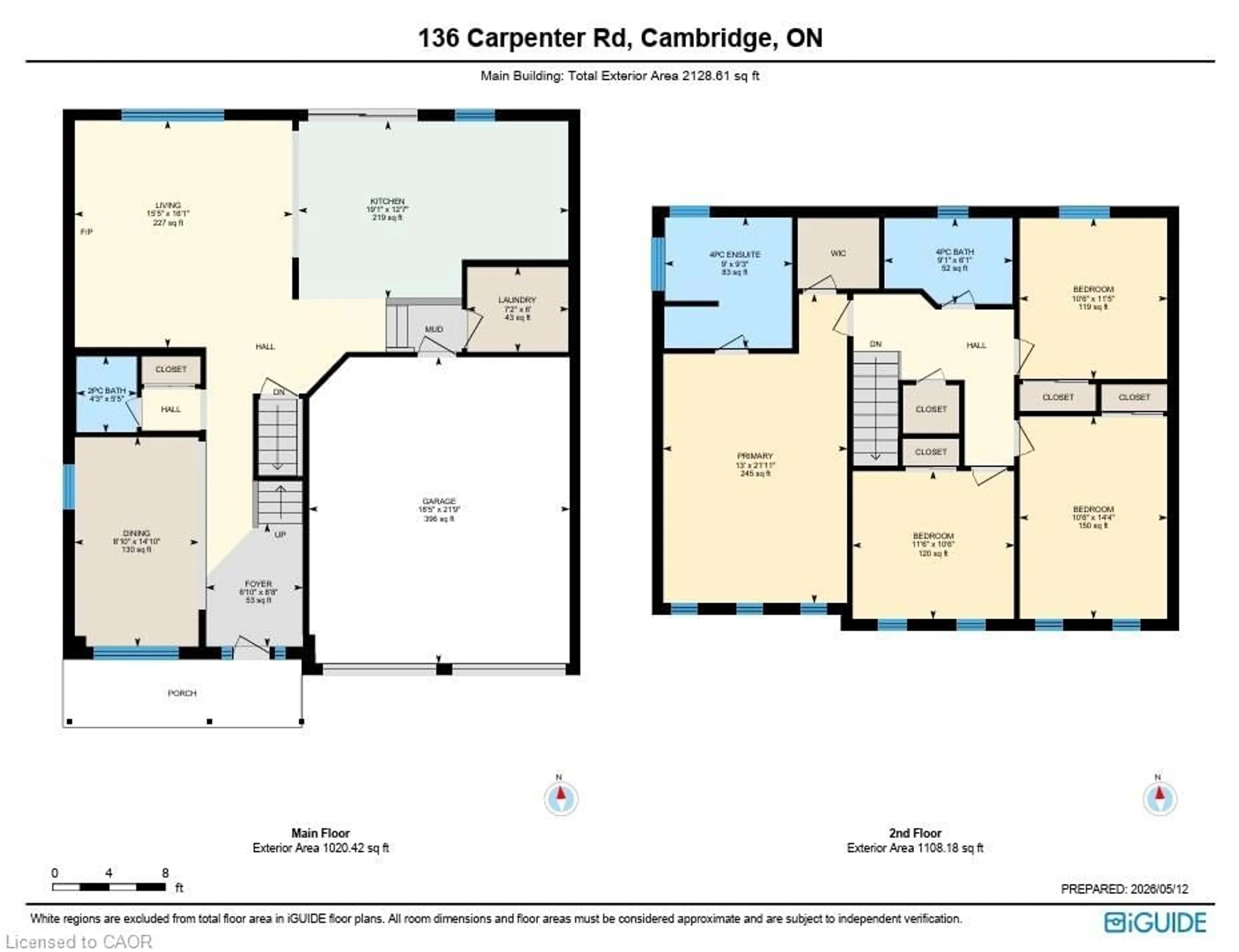 Floor plan for 136 Carpenter Rd, Cambridge Ontario N1P 1J4