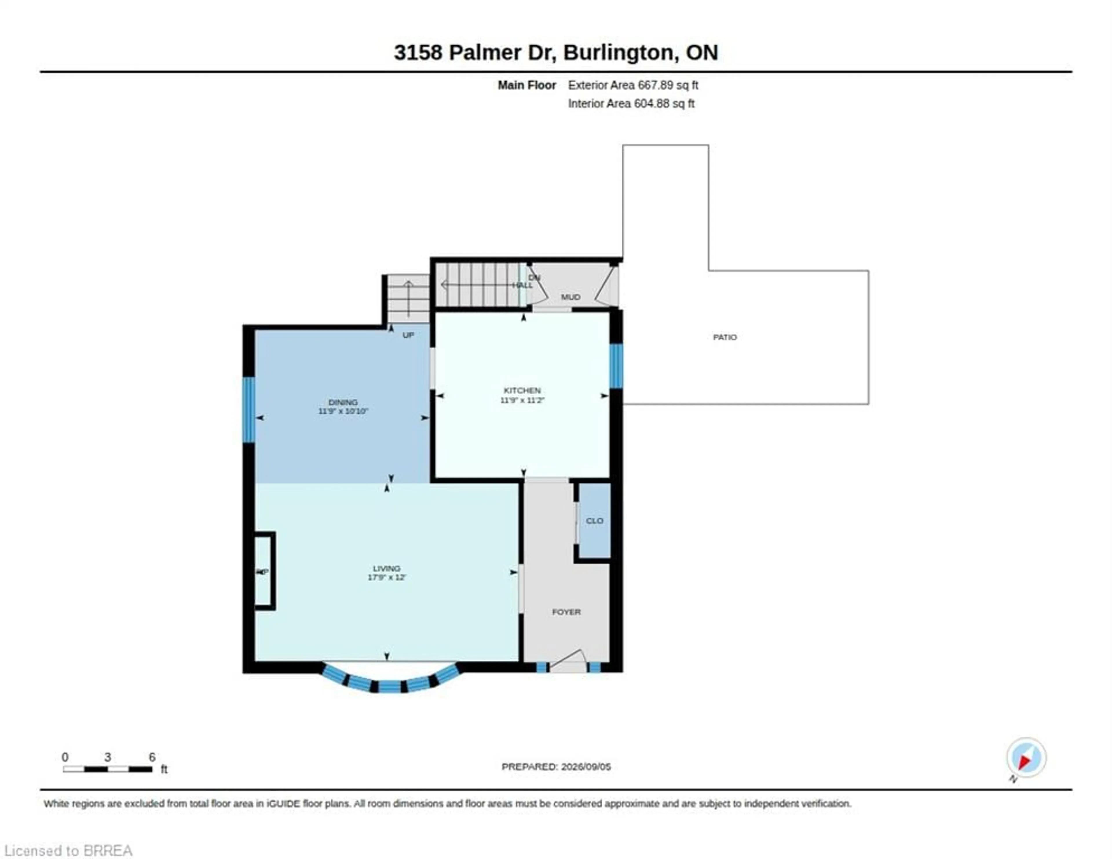 Floor plan for 3158 Palmer Dr, Burlington Ontario L7M 1L4