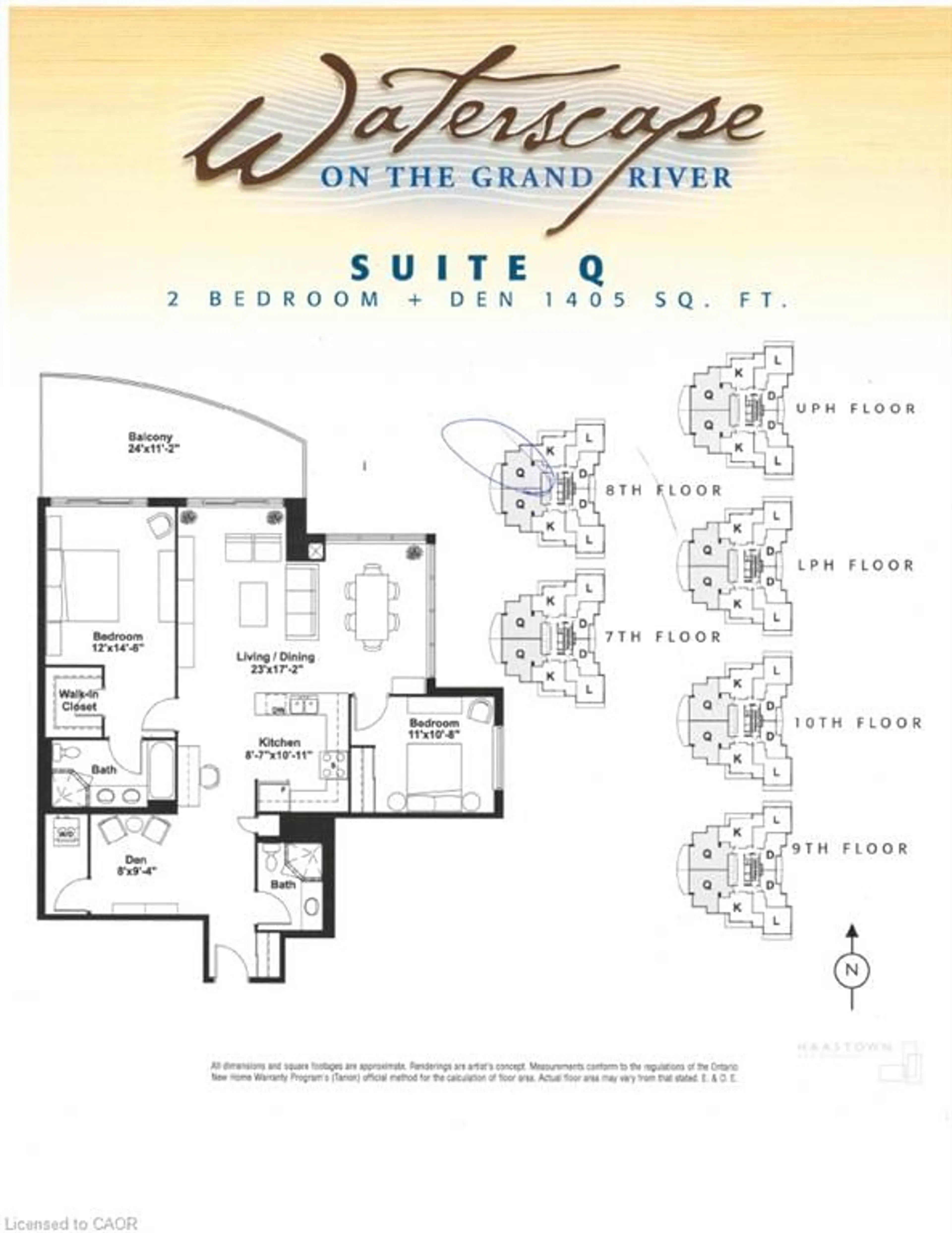 Floor plan for 170 Water St #805, Cambridge Ontario N1R 3B6