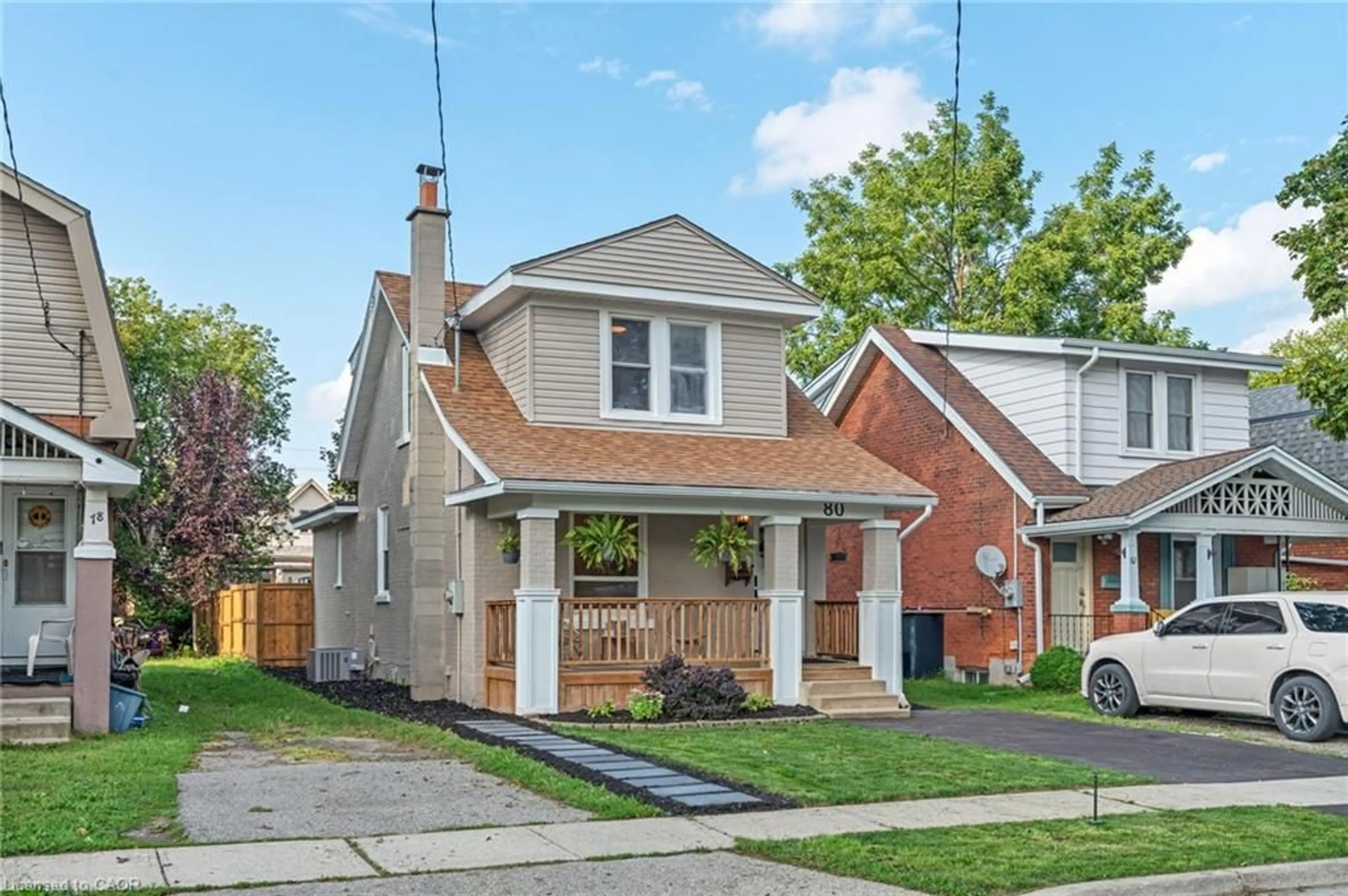Home with brick exterior material, street for 80 Sarah St, Brantford Ontario N3S 3A3
