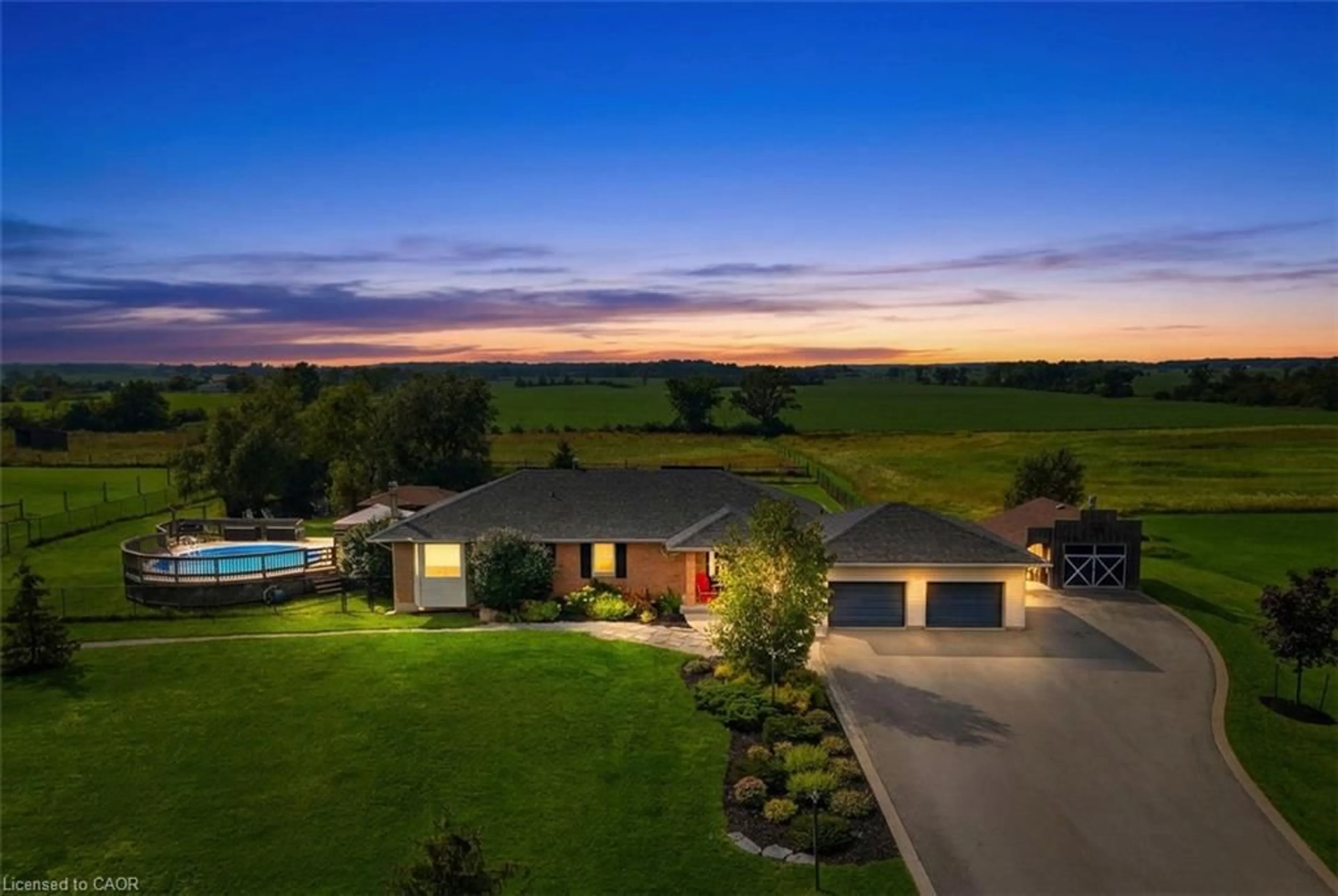 A pic from outside/outdoor area/front of a property/back of a property/a pic from drone, water/lake/river/ocean view for 4276 Westbrook Rd, Binbrook Ontario L0R 1C0