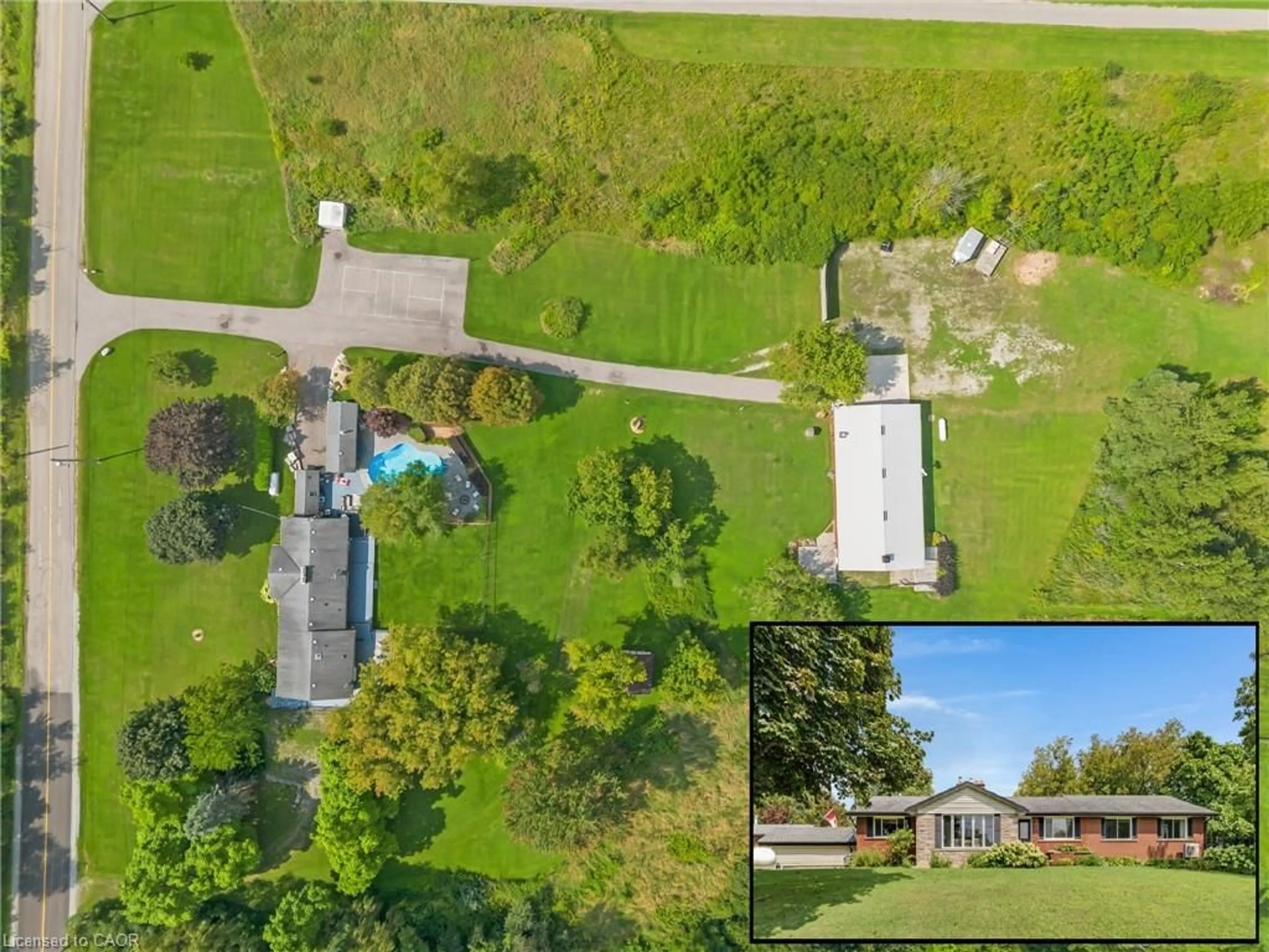 A pic from outside/outdoor area/front of a property/back of a property/a pic from drone, unknown for 2172 Centre Rd, Flamborough Ontario L0P 1B0