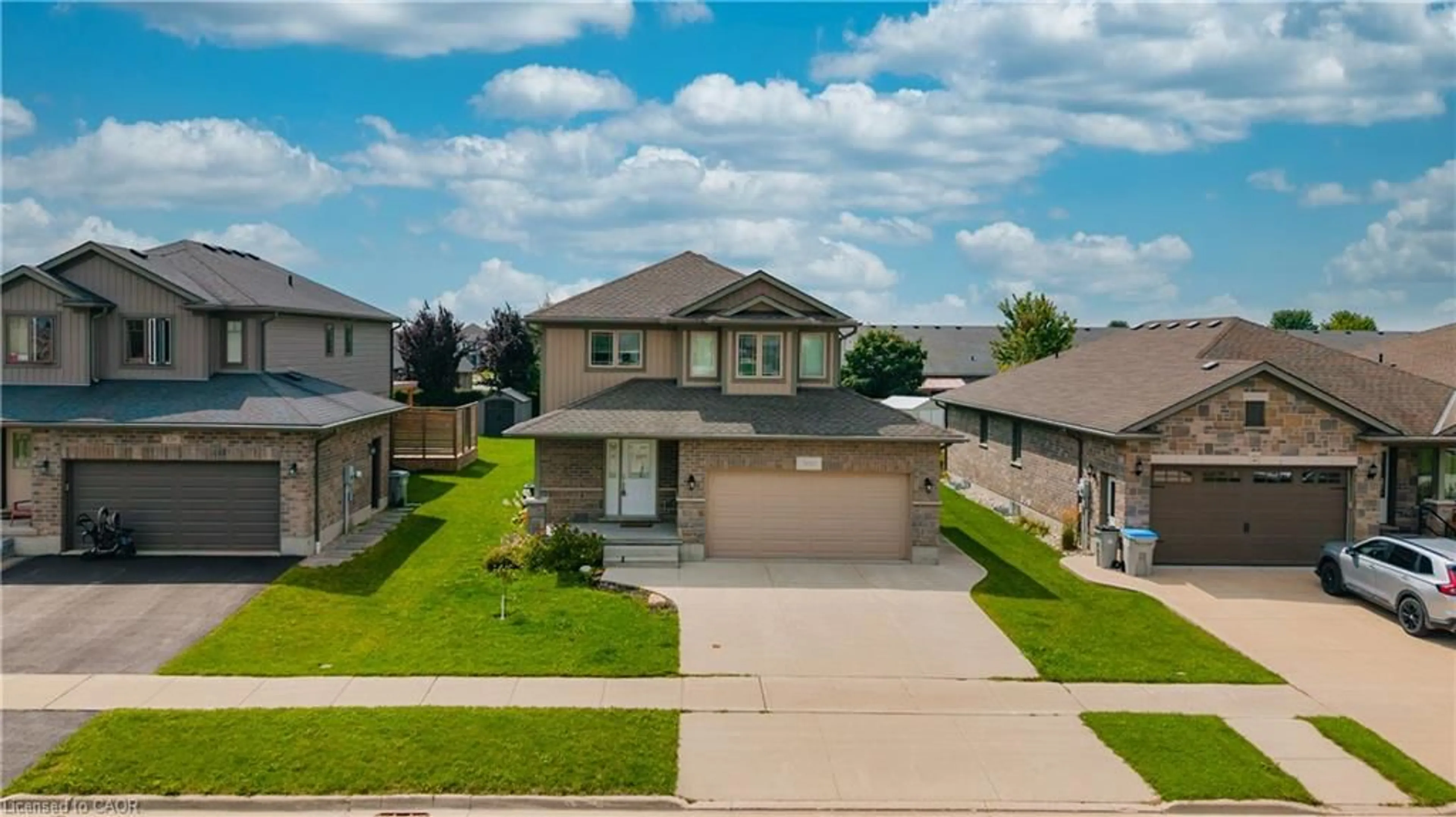 A pic from outside/outdoor area/front of a property/back of a property/a pic from drone, water/lake/river/ocean view for 300 Hutton St, Listowel Ontario N4W 0C1