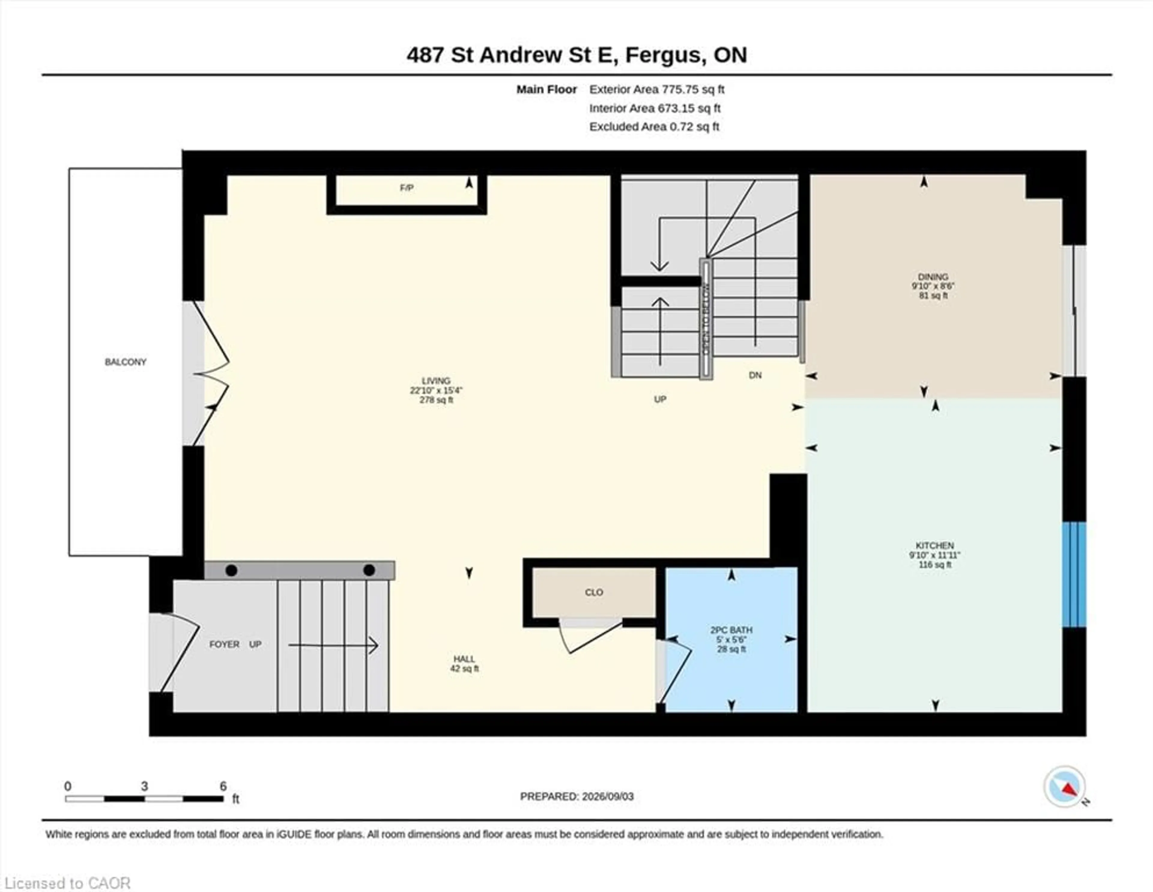 Floor plan for 487 St Andrew St, Fergus Ontario N1M 3V6