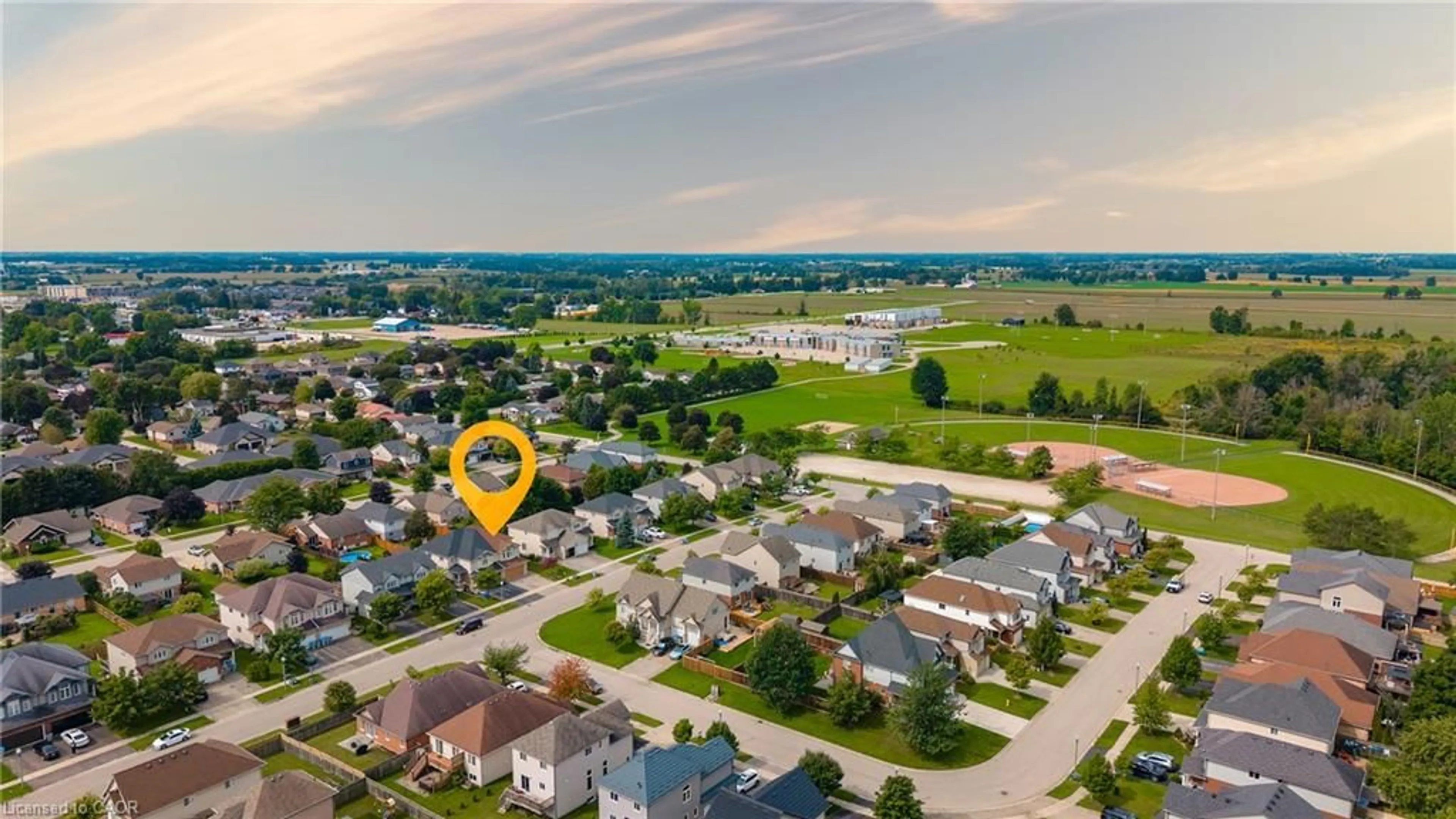 A pic from outside/outdoor area/front of a property/back of a property/a pic from drone, water/lake/river/ocean view for 742 Rogers Rd, Listowel Ontario N4W 0A1