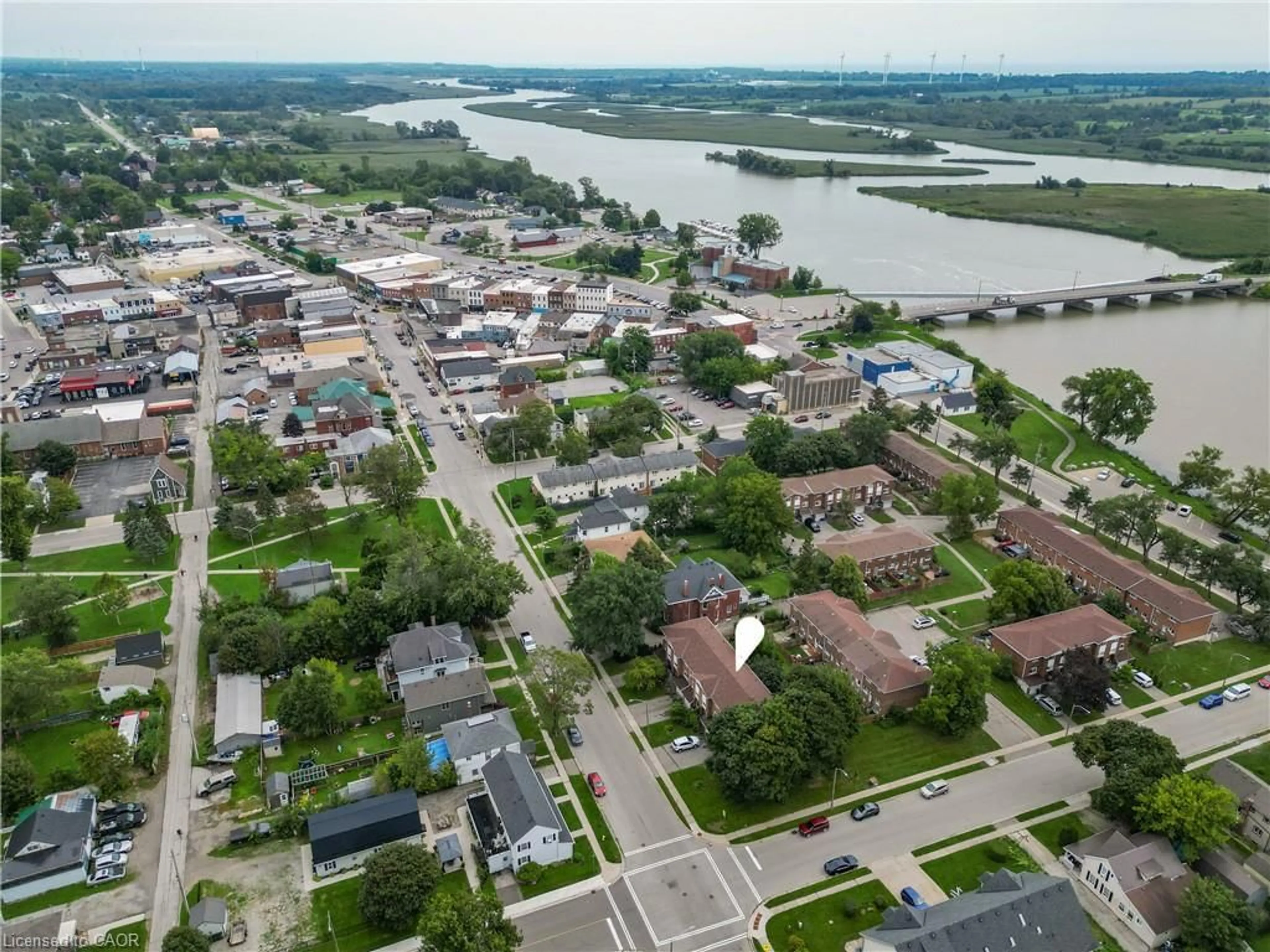 A pic from outside/outdoor area/front of a property/back of a property/a pic from drone, water/lake/river/ocean view for 132 Lock St #3, Dunnville Ontario N1A 1T9