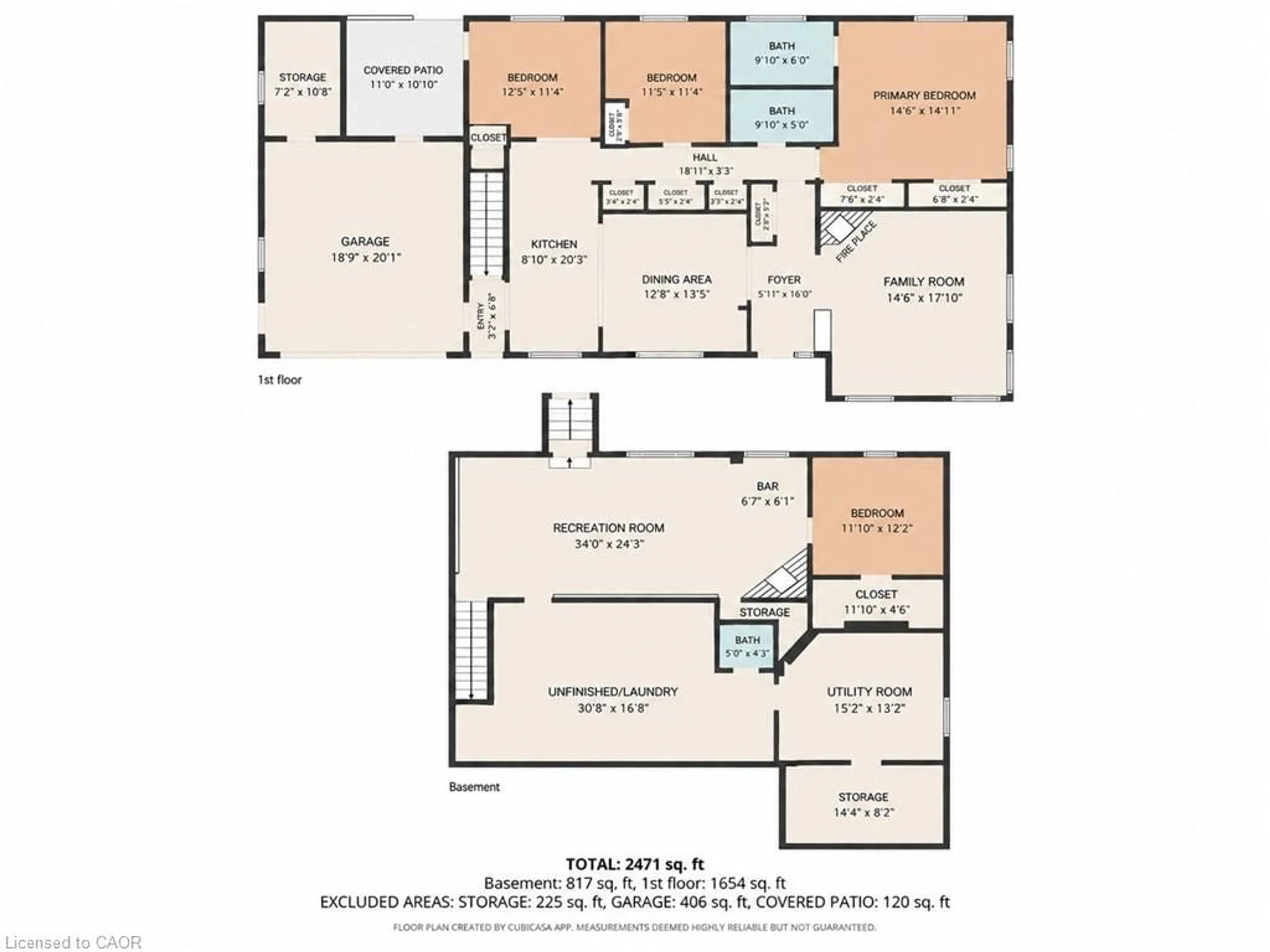 Floor plan for 220 Claremont Ave, Kitchener Ontario N2M 2R1
