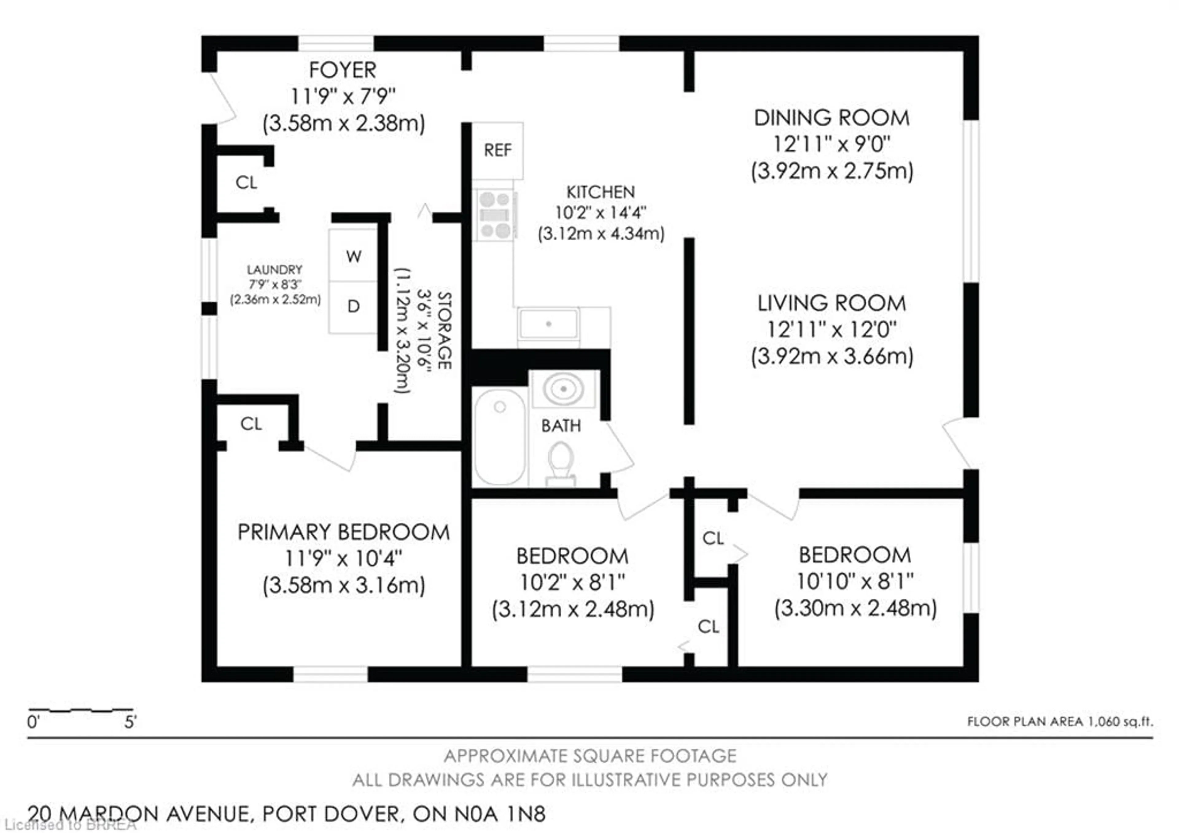 Floor plan for 20 Mardon Ave, Port Dover Ontario N0A 1N8