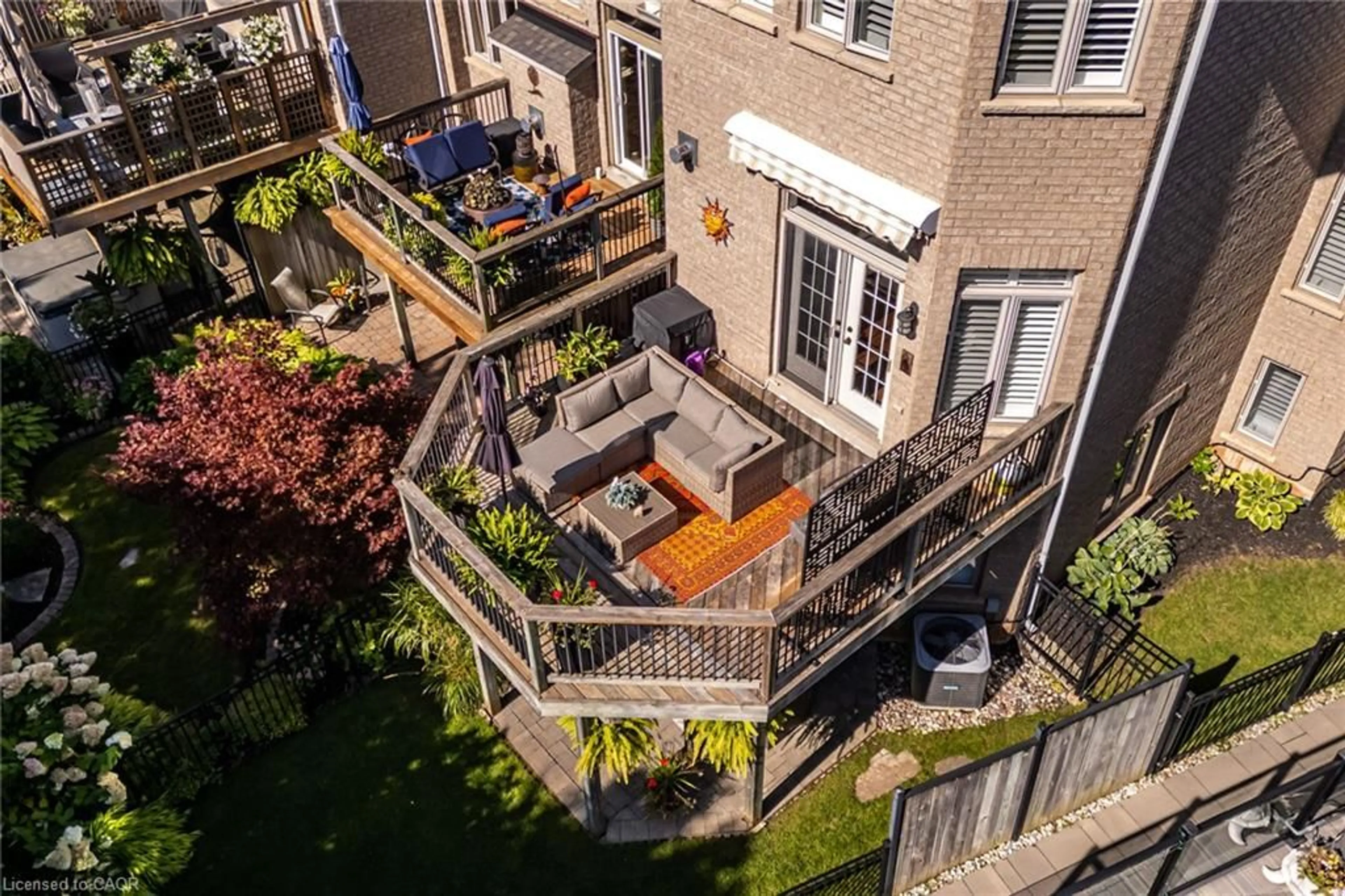 Patio, city buildings view from balcony for 2328 Woodfield Rd, Oakville Ontario L6H 6Y6