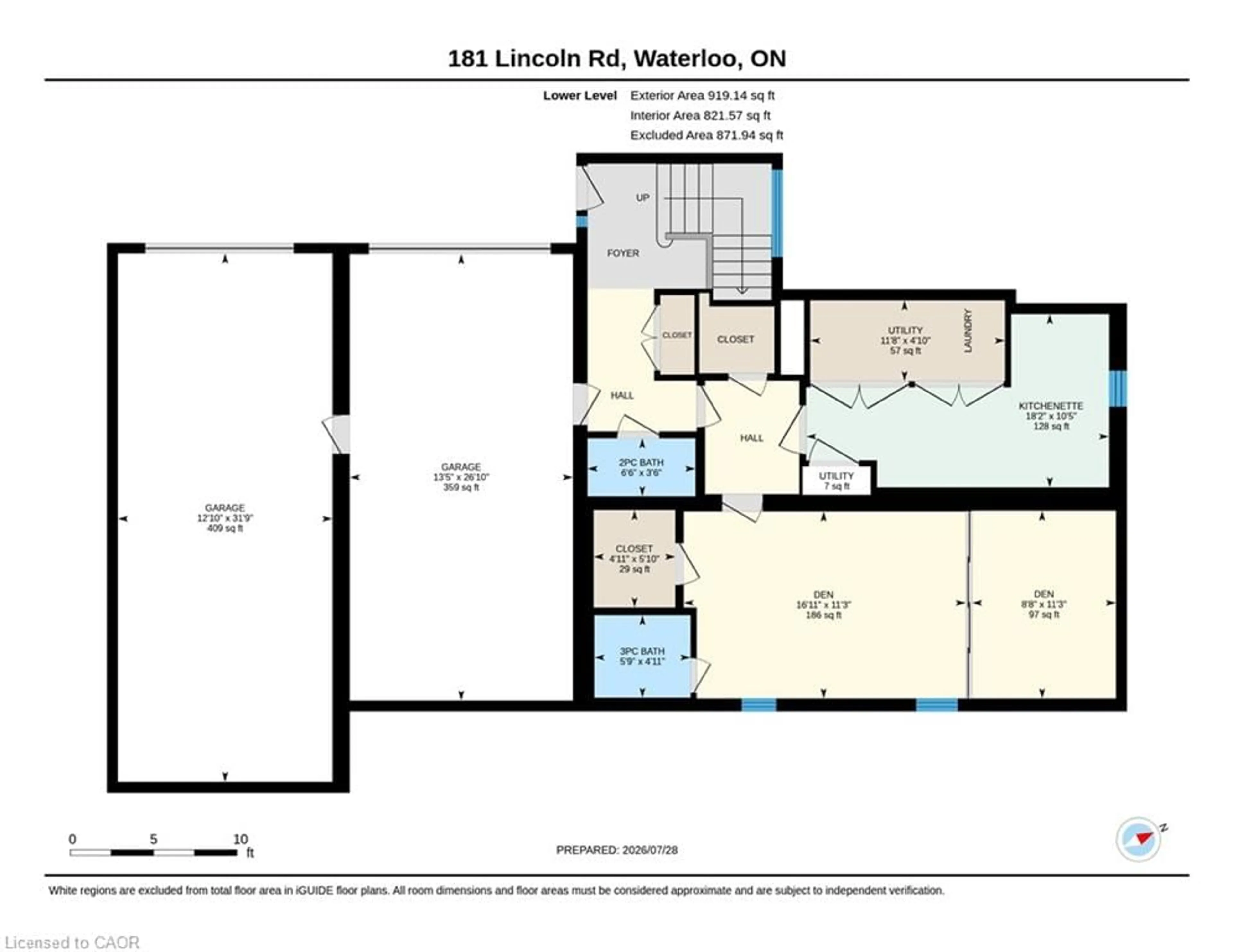 Floor plan for 181 Lincoln Rd, Waterloo Ontario N2J 2P2