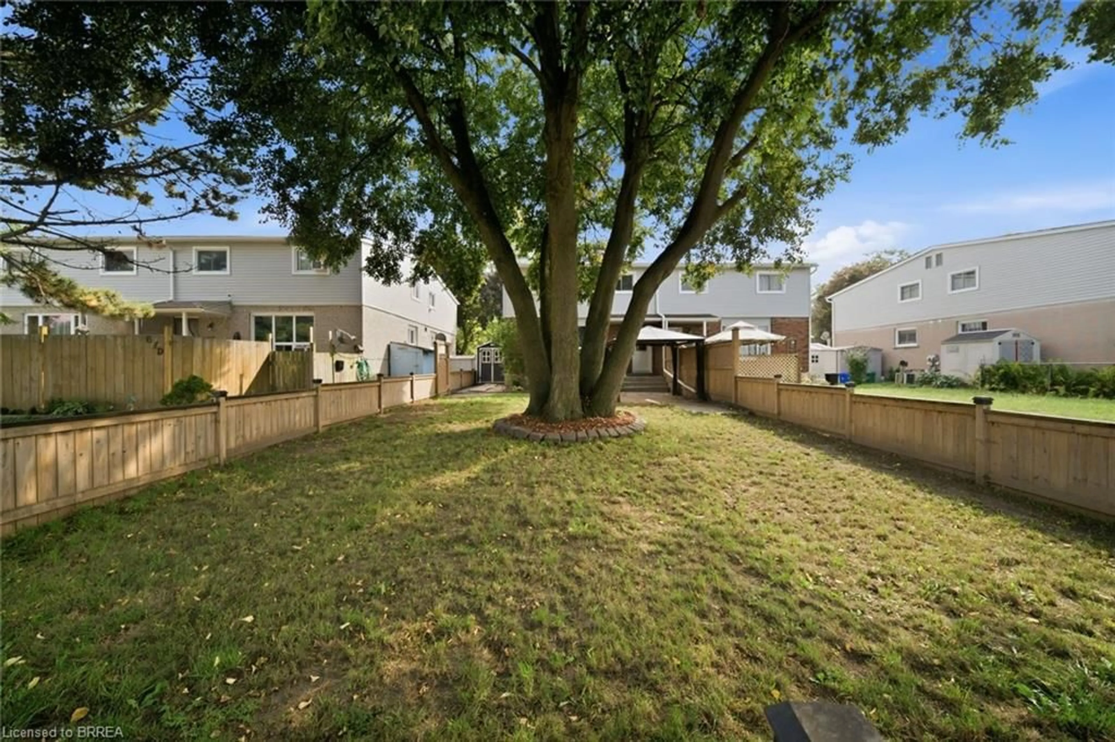 A pic from outside/outdoor area/front of a property/back of a property/a pic from drone, street for 63 Metcalfe Cres #C, Brantford Ontario N3R 2L7